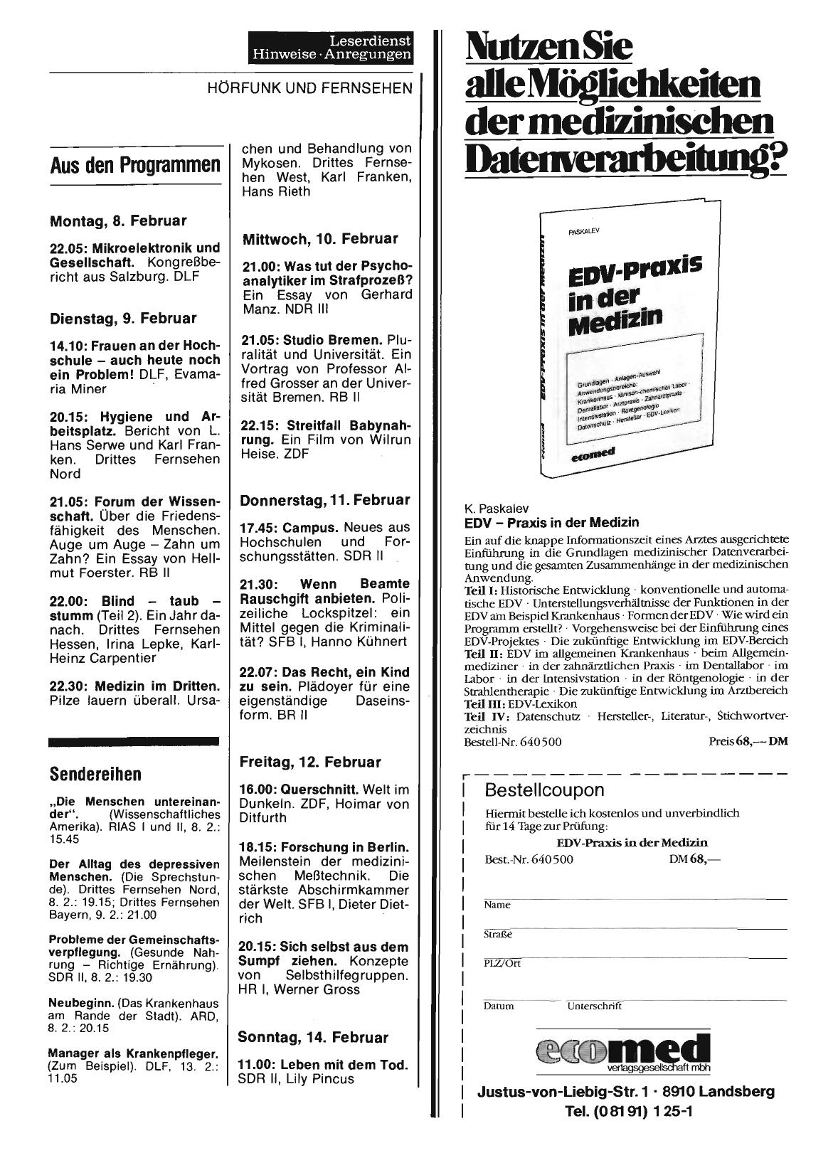 Vorschauseite 1: Aus den Programmen