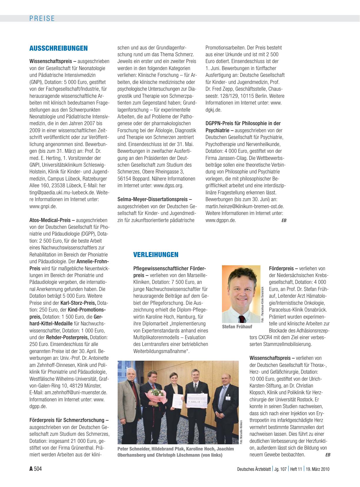 Vorschauseite 1: Ausschreibungen