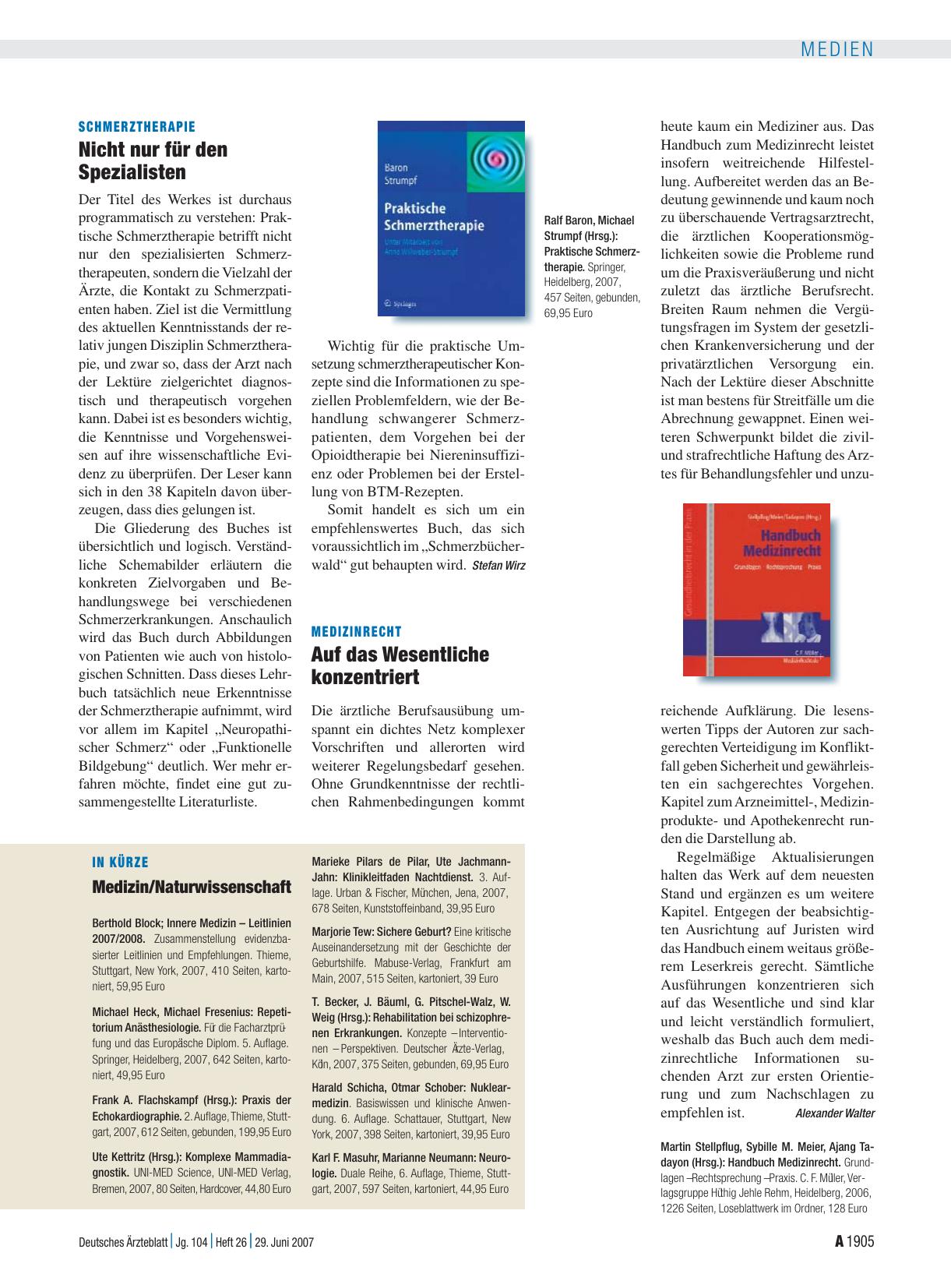 Vorschauseite 1: Praktische Schmerztherapie