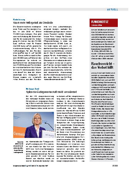 Vorschauseite 1: Marburger Bund: Spitze der Ärztegewerkschaft bleibt unverändert