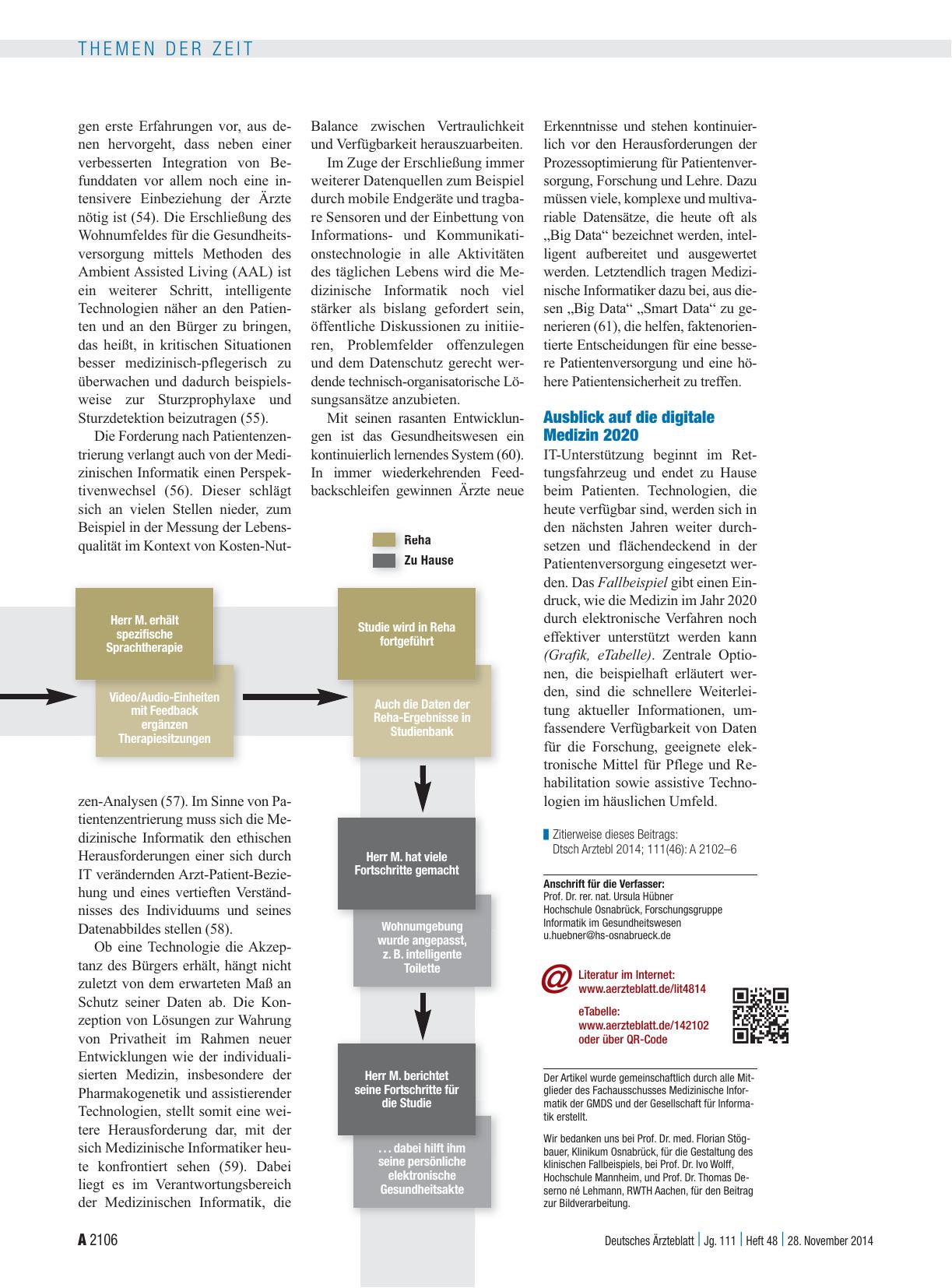 Vorschauseite 4: Medizinische Informatik in der digitalen Gesellschaft: Im Spannungsfeld vielfältiger Aufgaben
