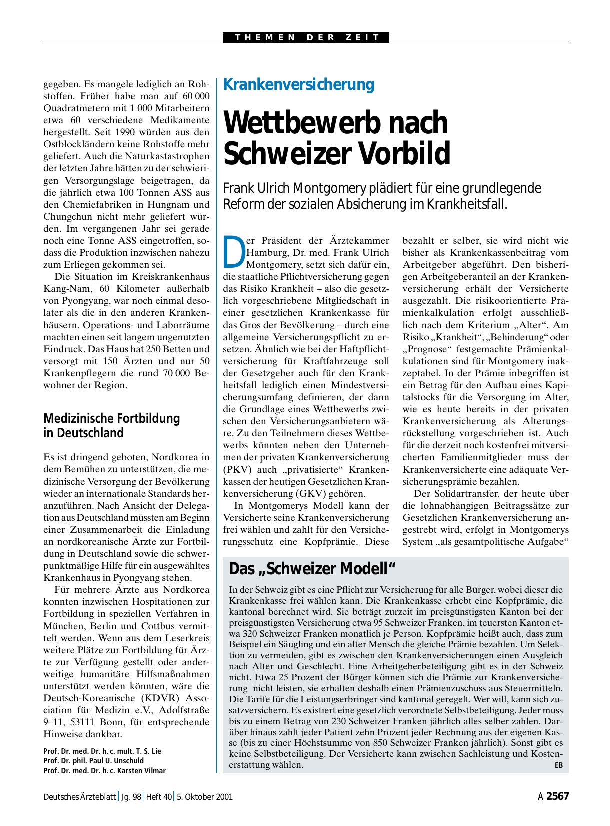 Vorschauseite 1: Das „Schweizer Modell“