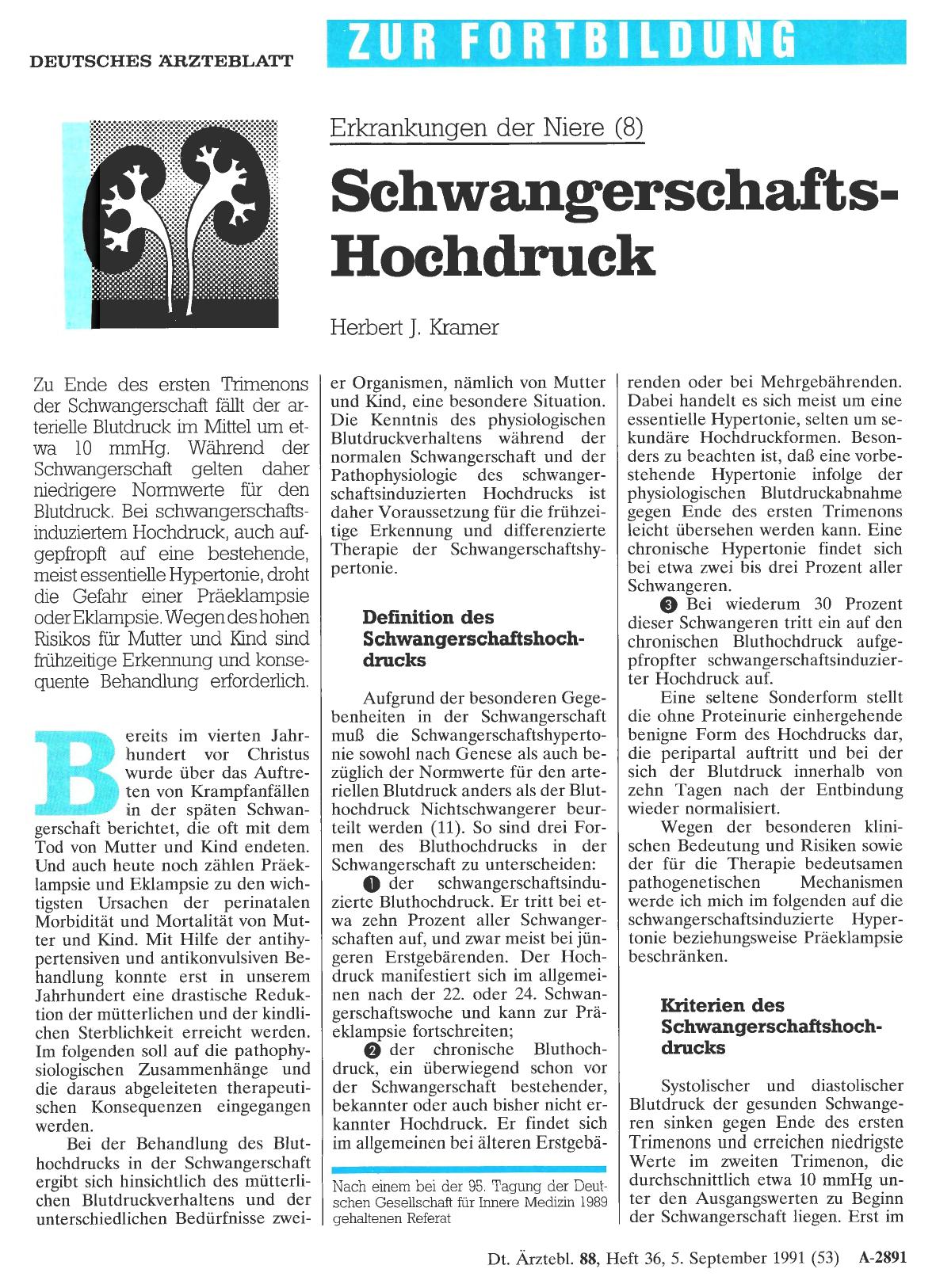 Vorschauseite 1: Erkrankungen der Niere (8): Schwangerschafts-Hochdruck