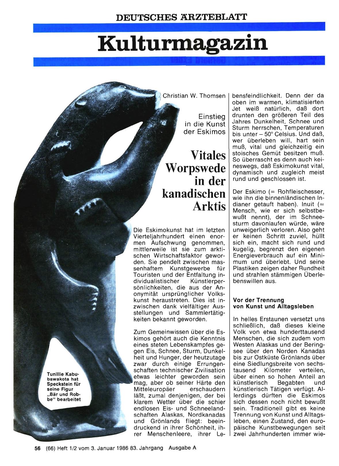 Vorschauseite 1: Vitales Worpswede in der kanadischen Arktis
