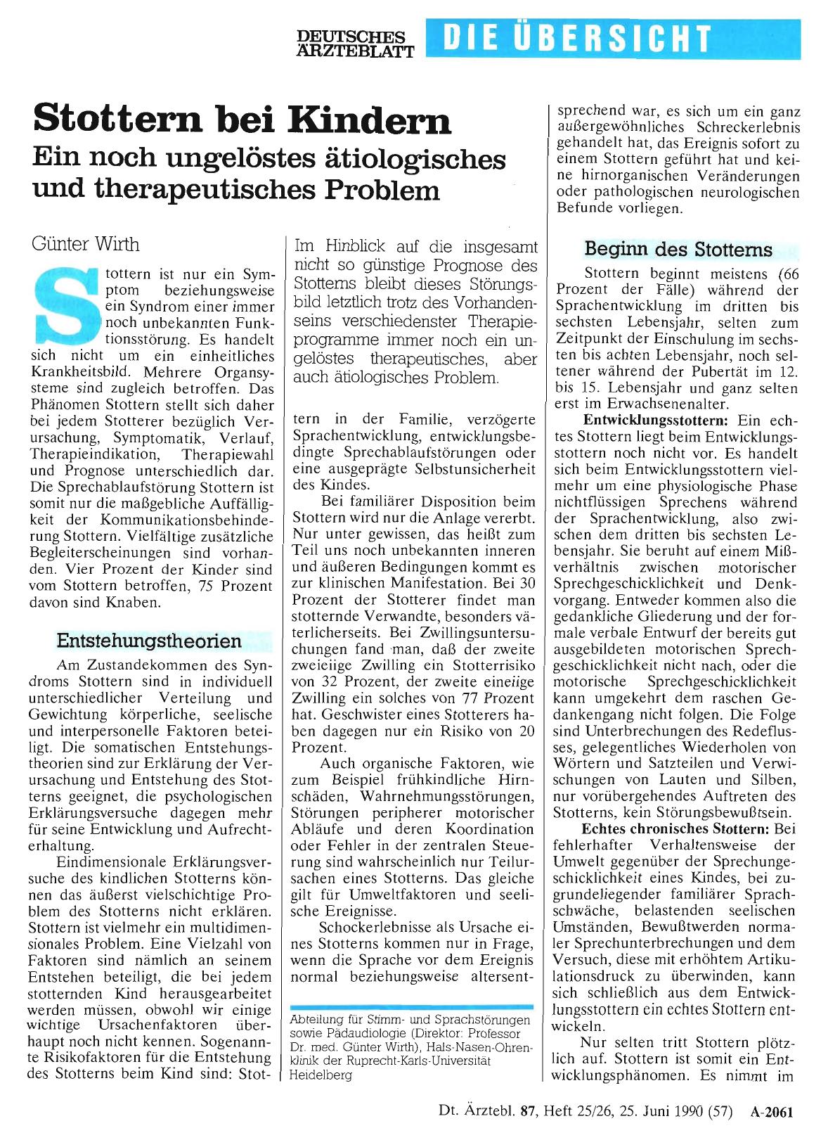 Vorschauseite 1: Stottern bei Kindern