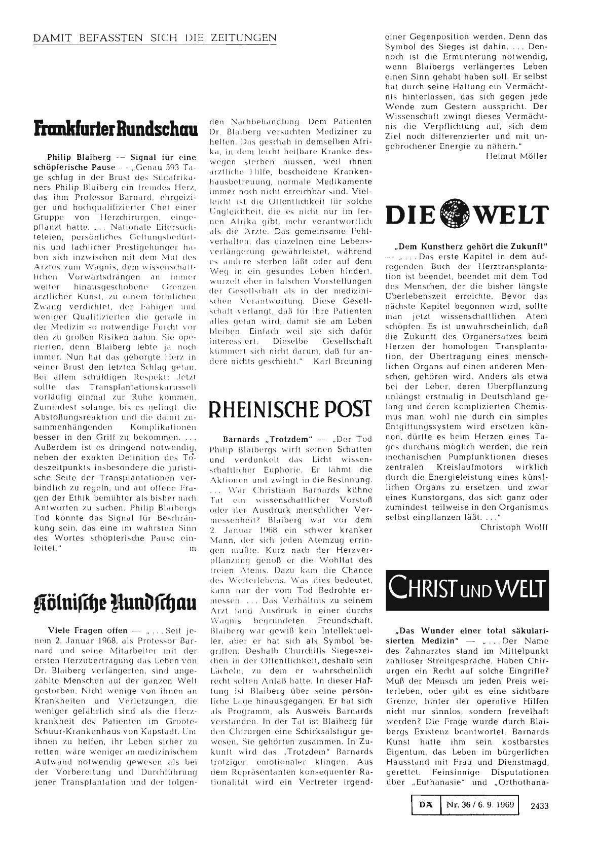 Vorschauseite 1: „Dem Kunstherz gehört die Zukunft"