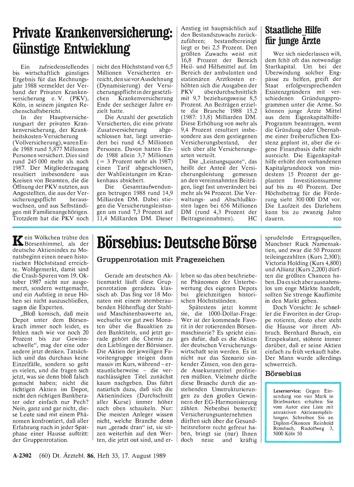 Vorschauseite 1: Staatliche Hilfe für junge Ärzte