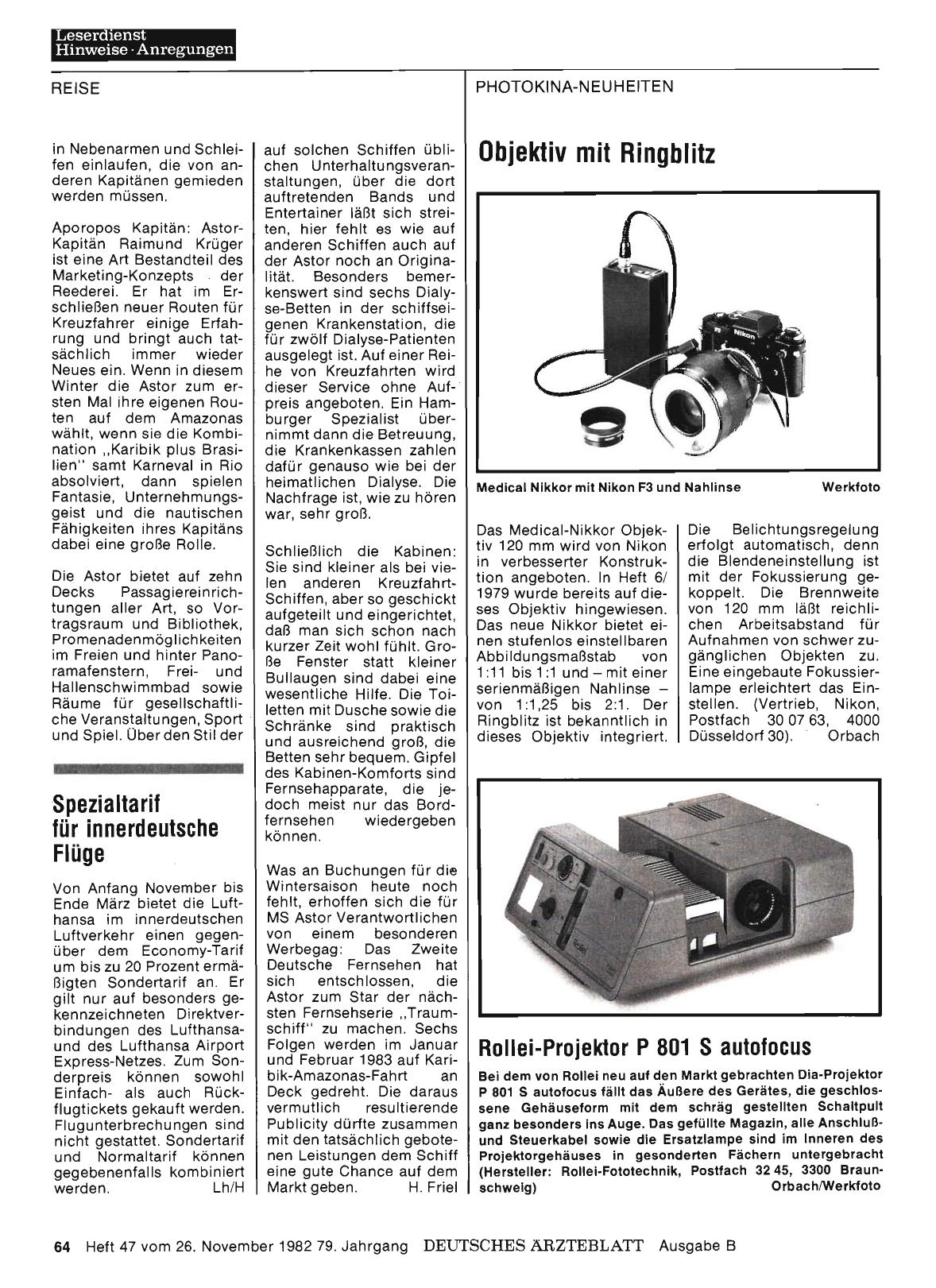 Vorschauseite 1: PHOTOKINA-NEUHEITEN: Objektiv mit Ringblitz