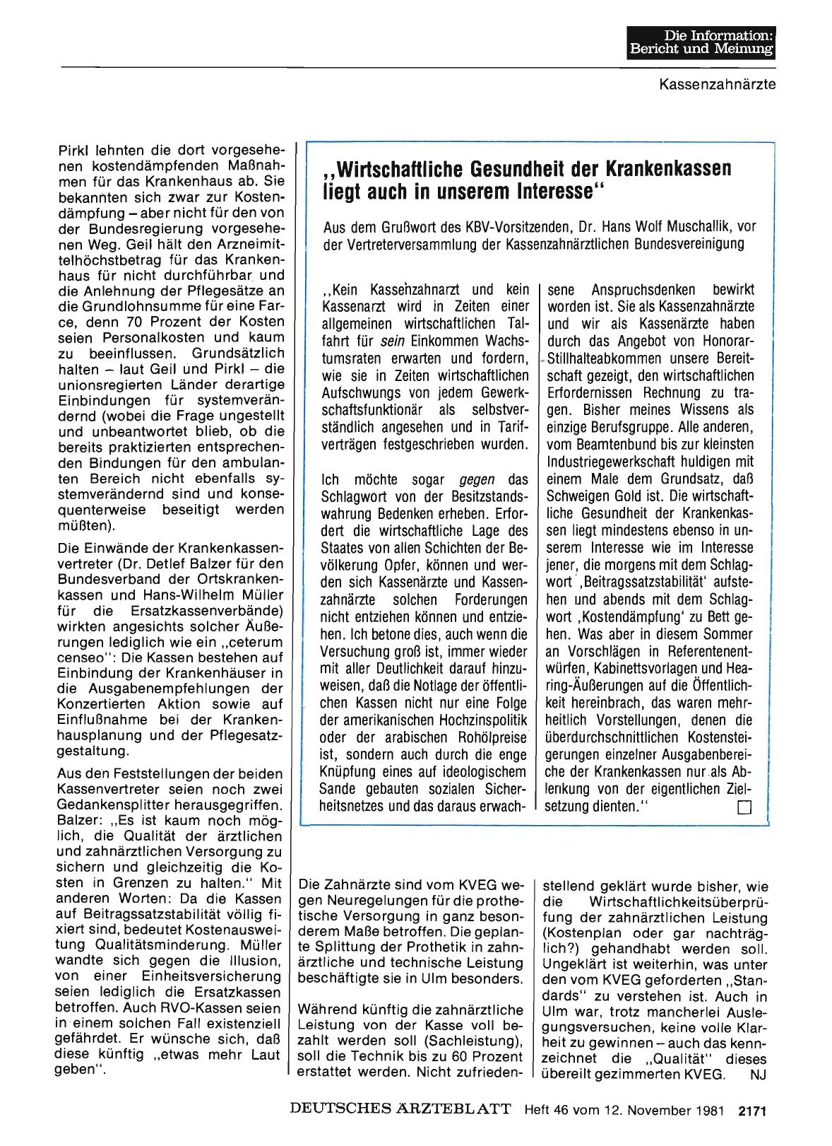 Vorschauseite 1: „Wirtschaftliche Gesundheit der Krankenkassen liegt auch in unserem Interesse"
