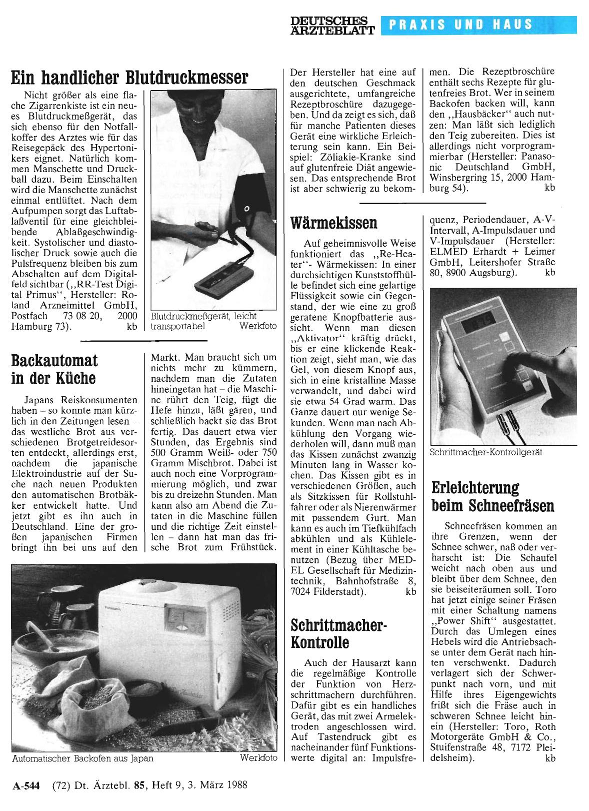 Vorschauseite 1: Ein handlicher Blutdruckmesser