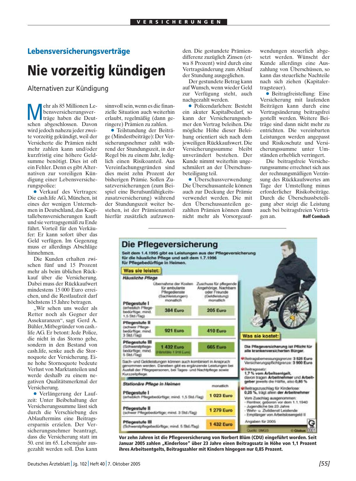Vorschauseite 1: Die Pflegeversicherung