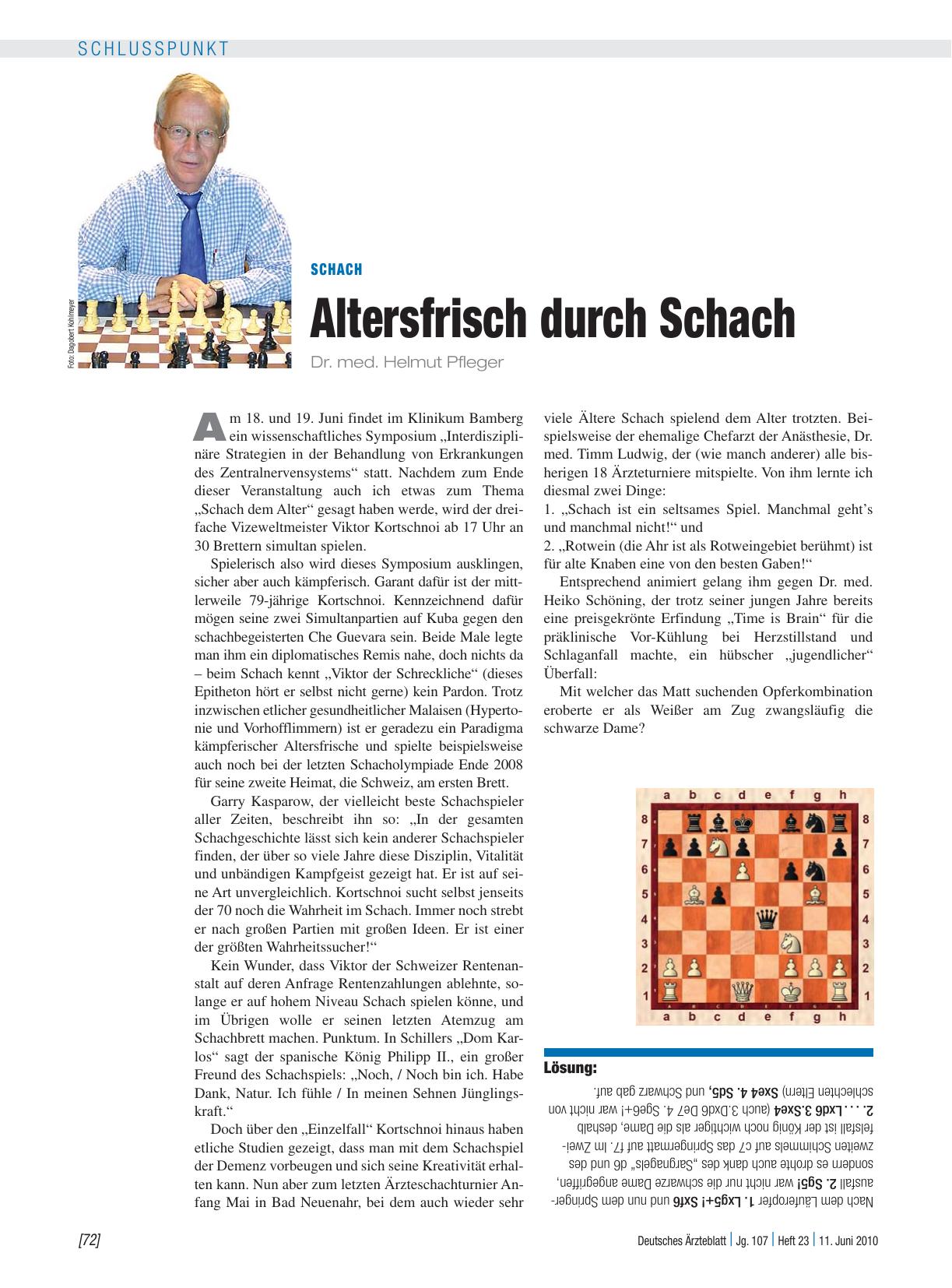 Vorschauseite 1: Schach: Altersfrisch durch Schach
