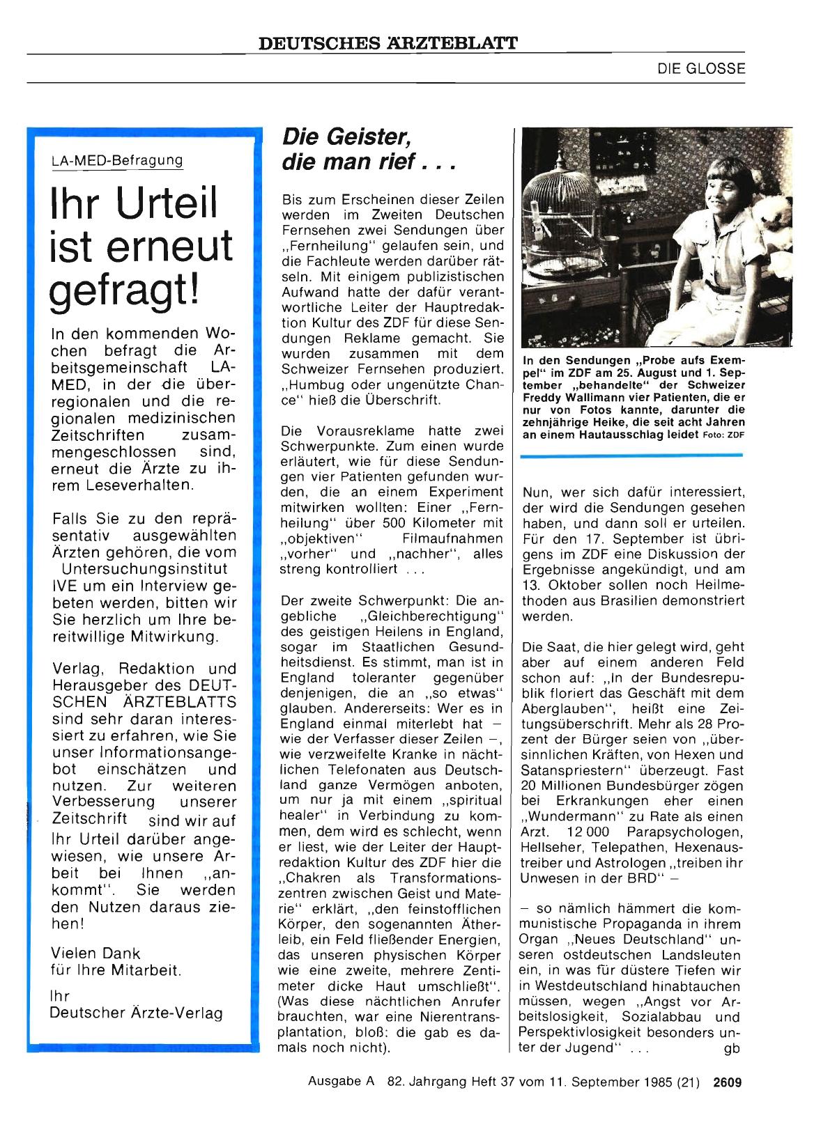 Vorschauseite 1: Die Geister, die man rief. ..