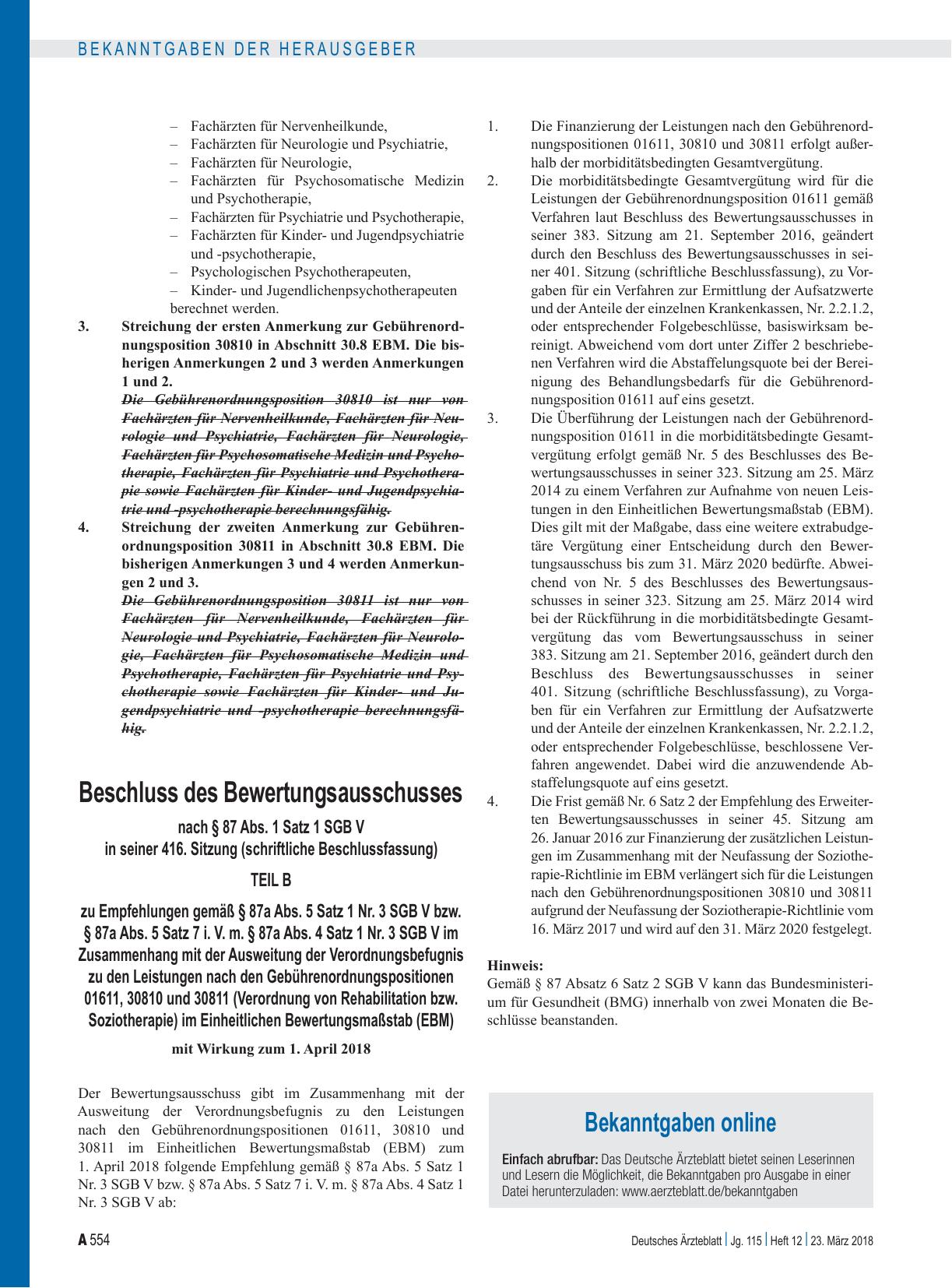Vorschauseite 1: Bekanntgaben online
