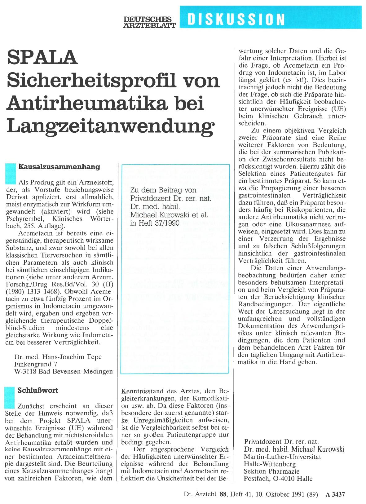 Vorschauseite 1: SPALA Sicherheitsprofil von Antirheumatika bei Langzeitanwendung: Kausalzusammenhang
