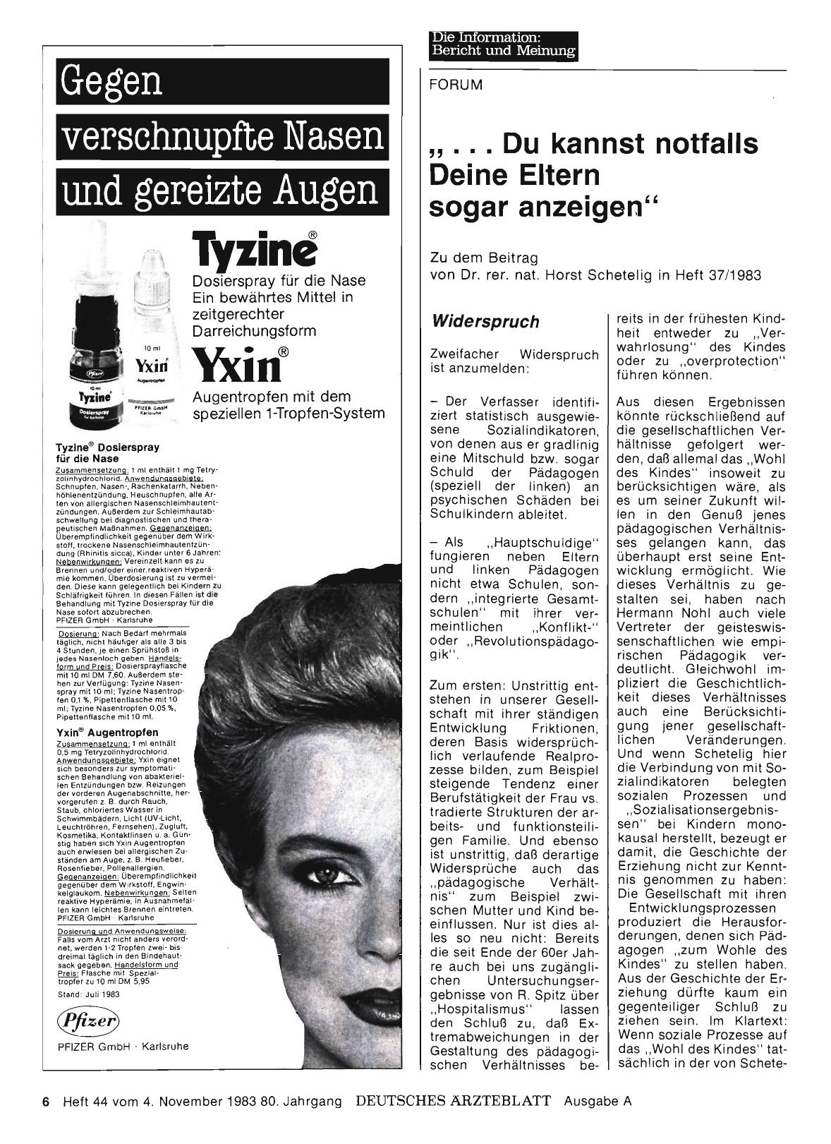 Vorschauseite 1: „. .. Du kannst notfalls Deine Eltern sogar anzeigen“: Widerspruch