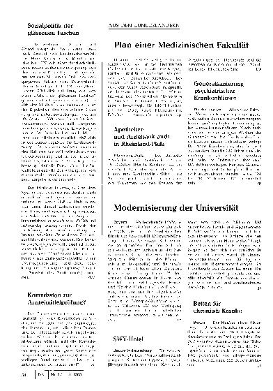 Vorschauseite 1: Generalsanierung psychiatrischer Krankenhäuser