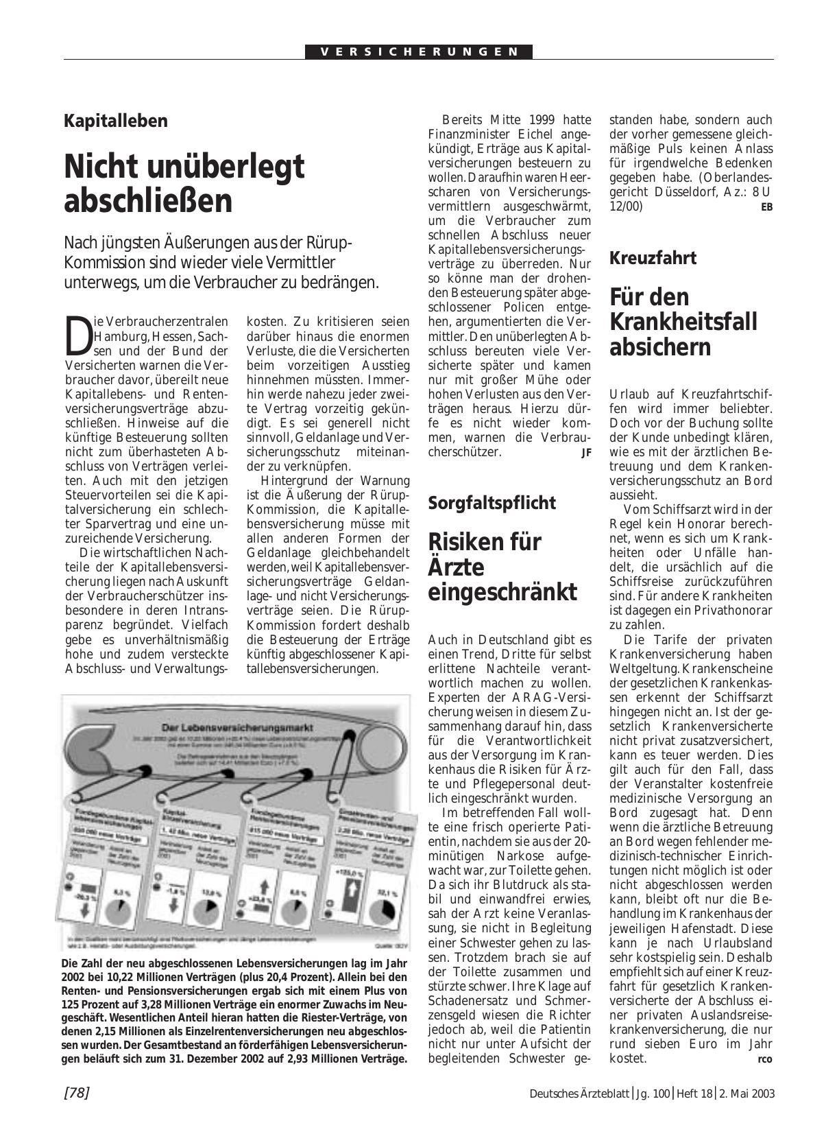 Vorschauseite 1: Der Lebensversicherungsmarkt