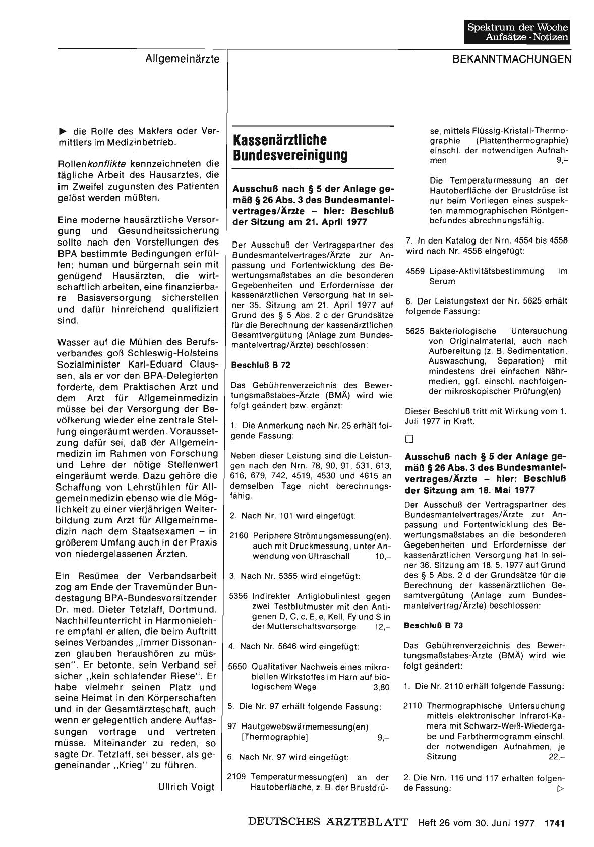 Vorschauseite 1: Kassenärztliche. Bundesvereinigung