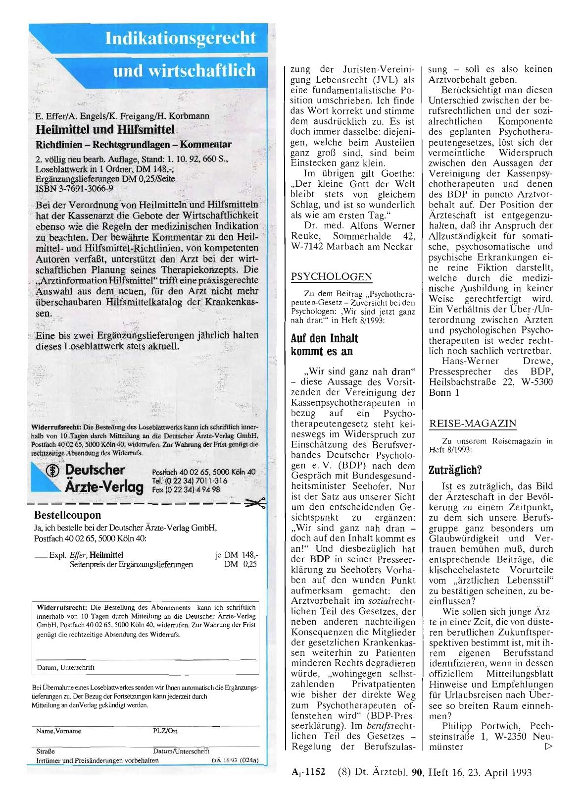 Vorschauseite 1: PSYCHOLOGEN: Auf den Inhalt kommt es an