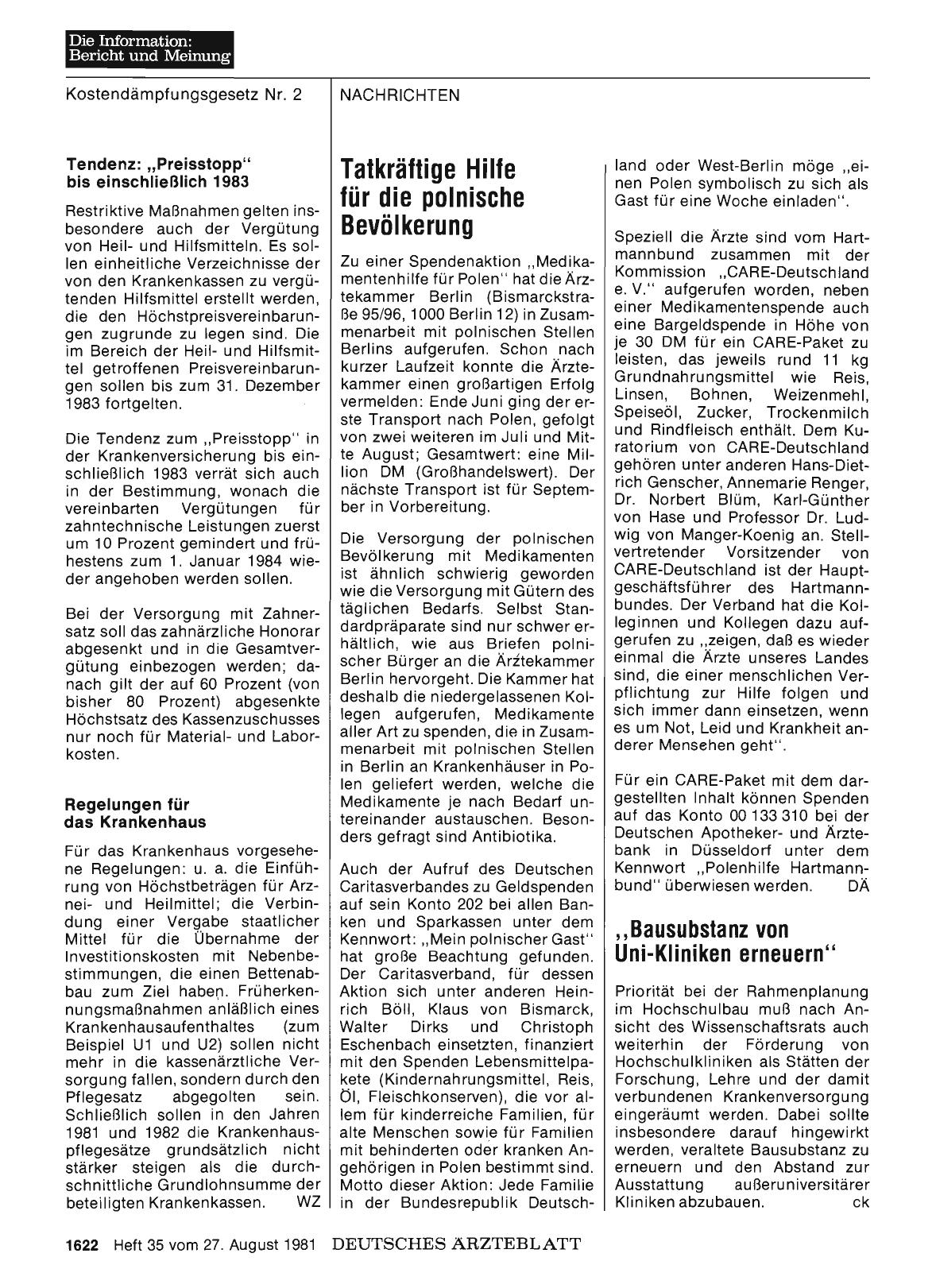 Vorschauseite 1: „Bausubstanz von Uni-Kliniken erneuern"