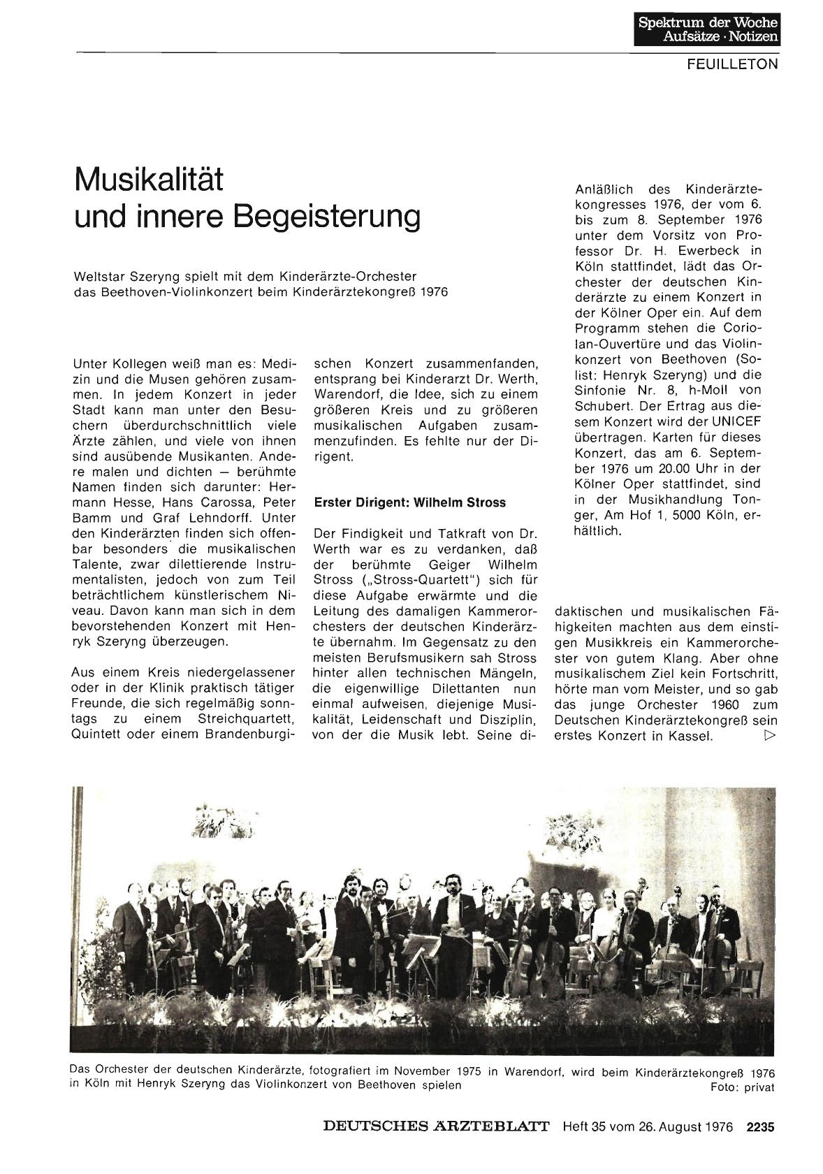 Vorschauseite 1: Musikalität und innere Begeisterung