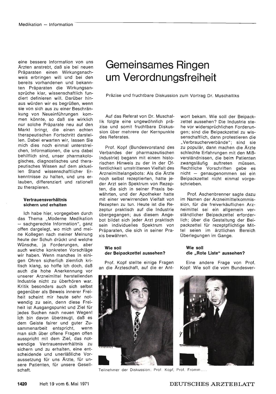 Vorschauseite 1: Gemeinsames Ringen um Verordnungsfreiheit