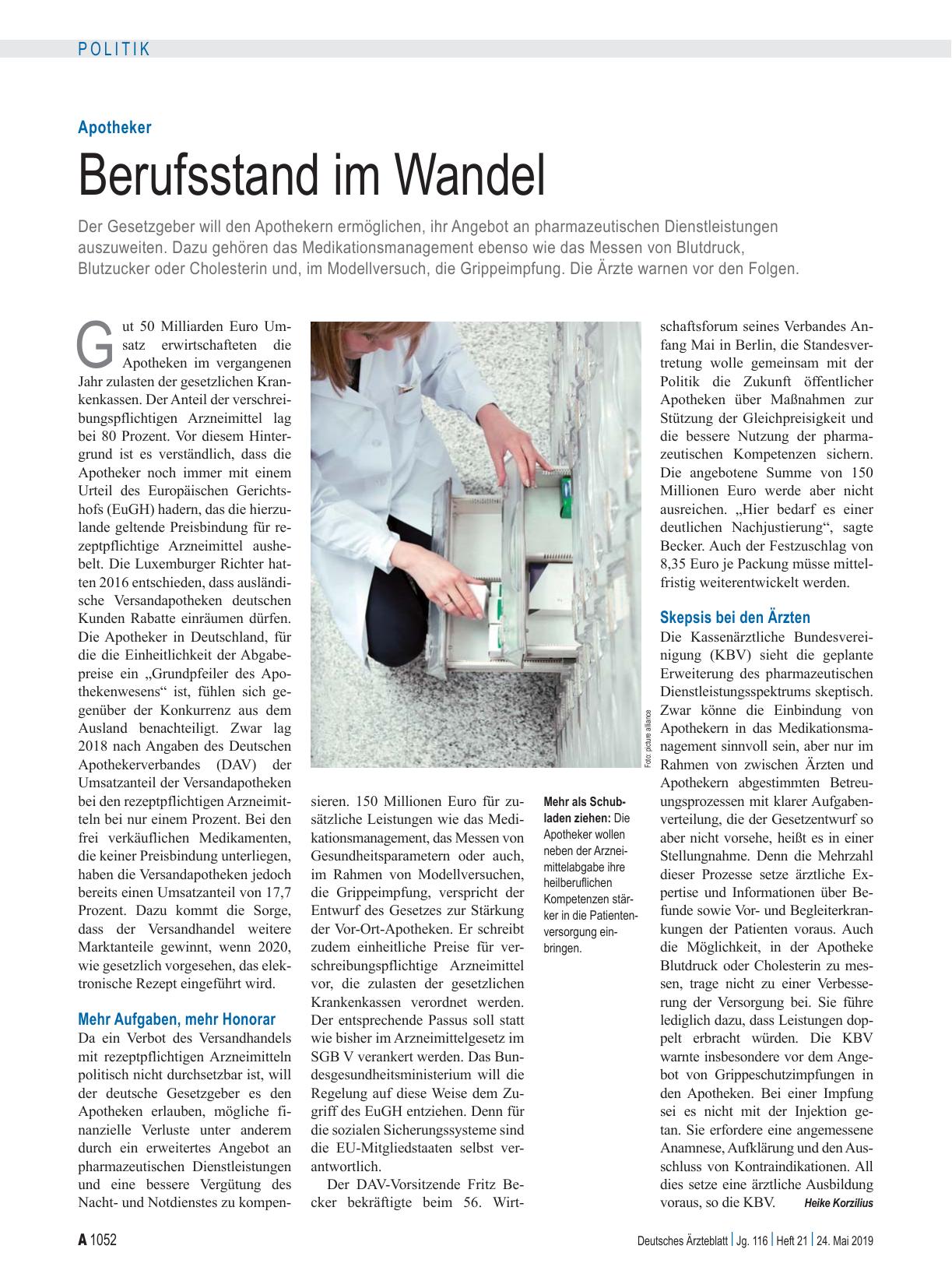 Vorschauseite 1: Apotheker: Berufsstand im Wandel