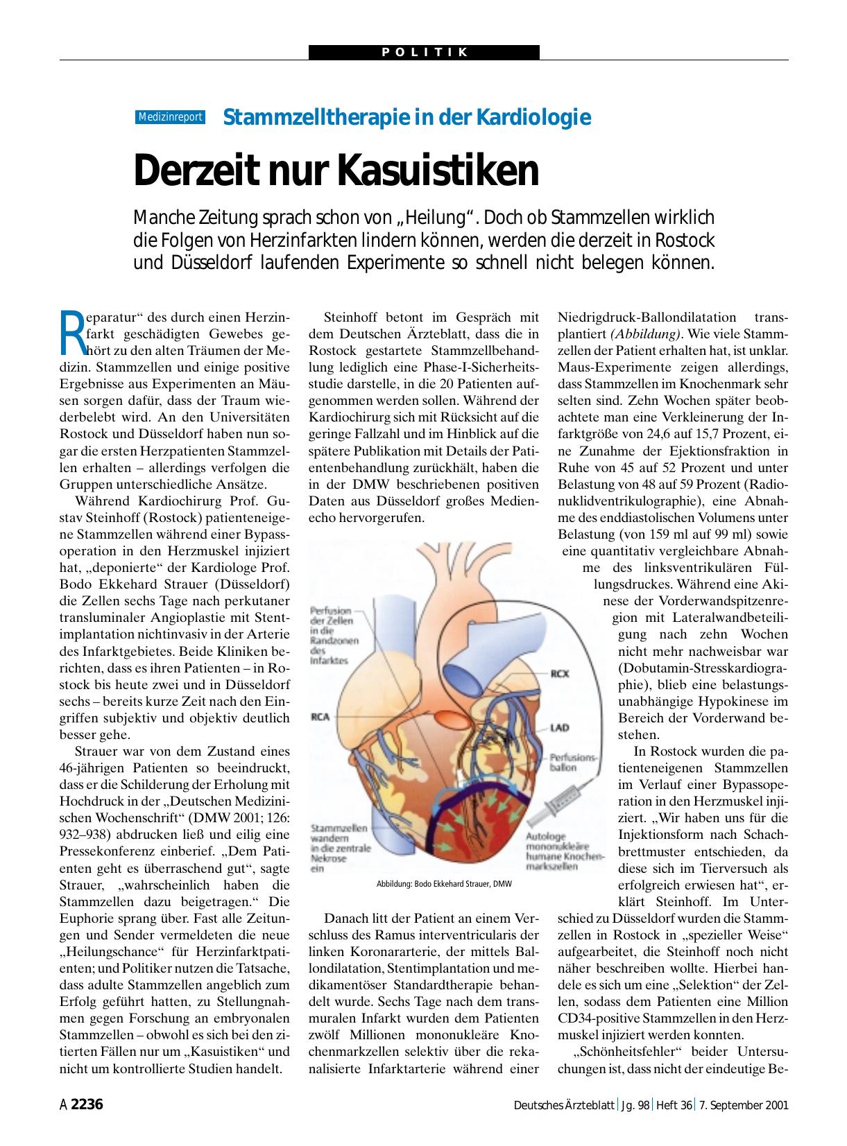 Vorschauseite 1: Stammzelltherapie in der Kardiologie: Derzeit nur Kasuistiken