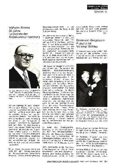 Vorschauseite 1: Ernst-von-Bergmann-Plakette für Volkmar Böhlau