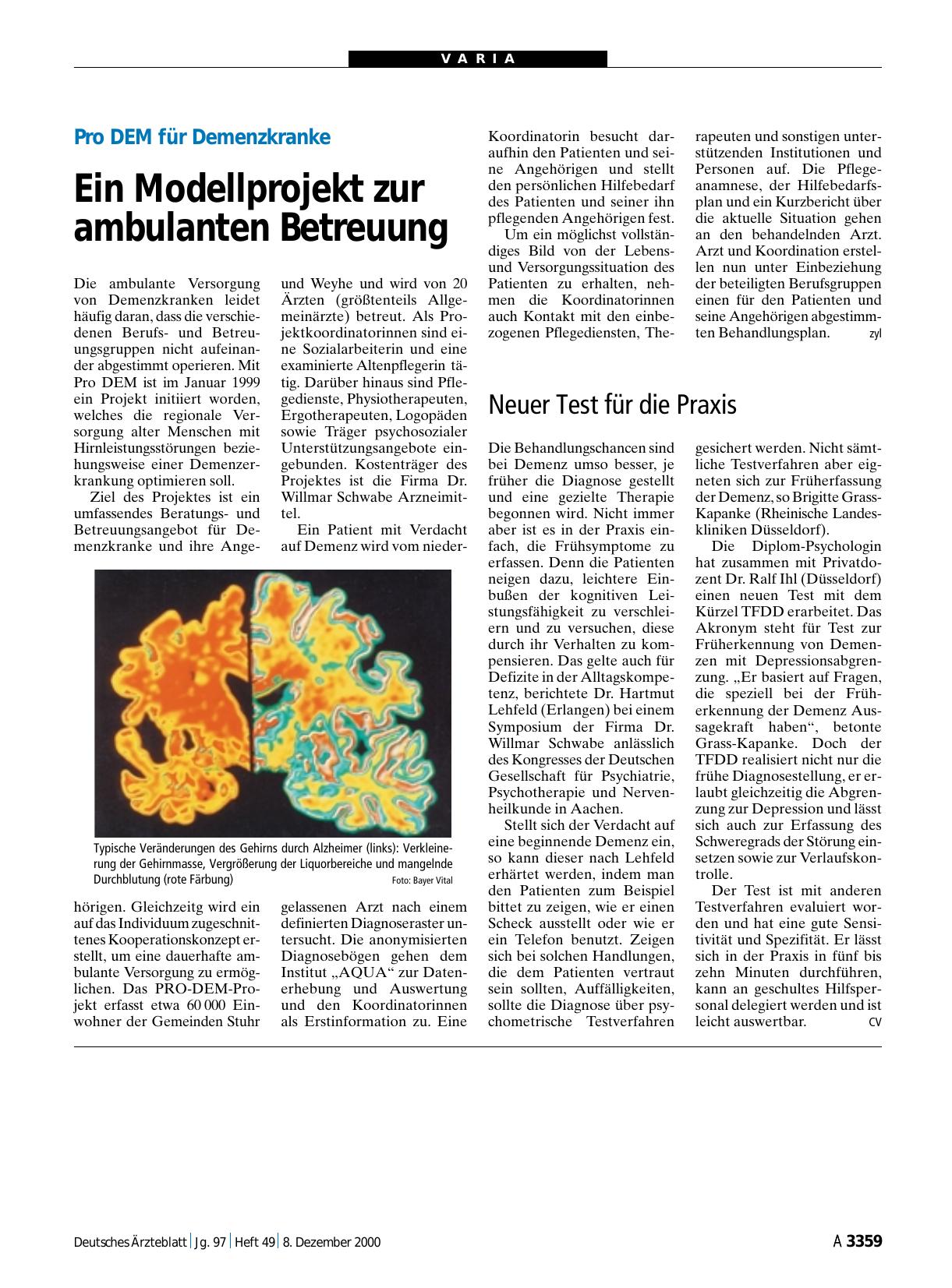 Vorschauseite 1: Neuer Test für die Praxis