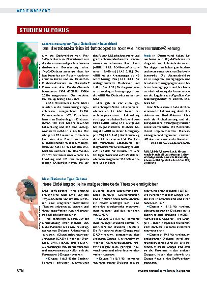 Vorschauseite 1: Klassifikation des Typ-2-Diabetes: Neue Einteilung soll eine maßgeschneiderte Therapie ermöglichen
