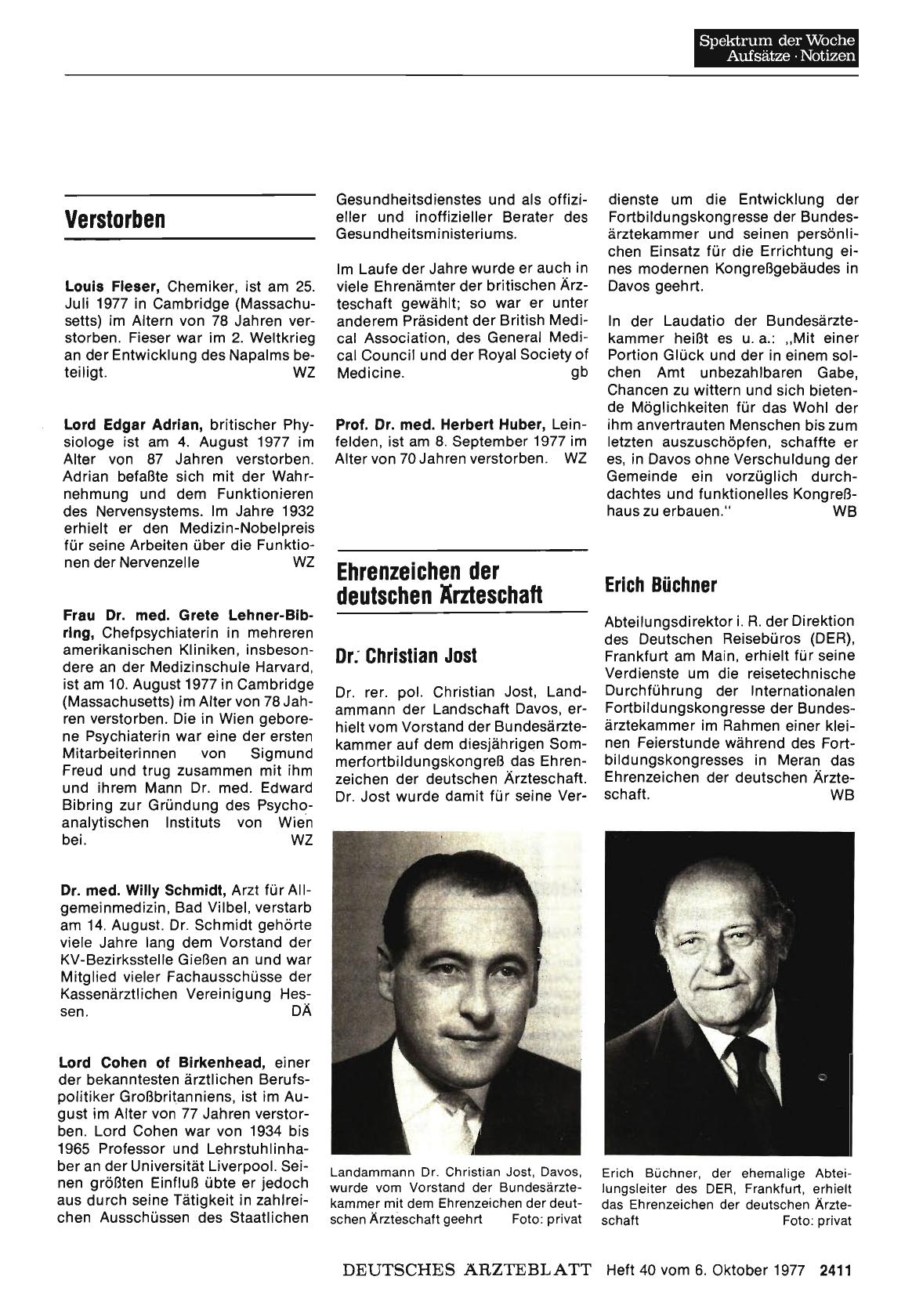 Vorschauseite 1: Verstorben