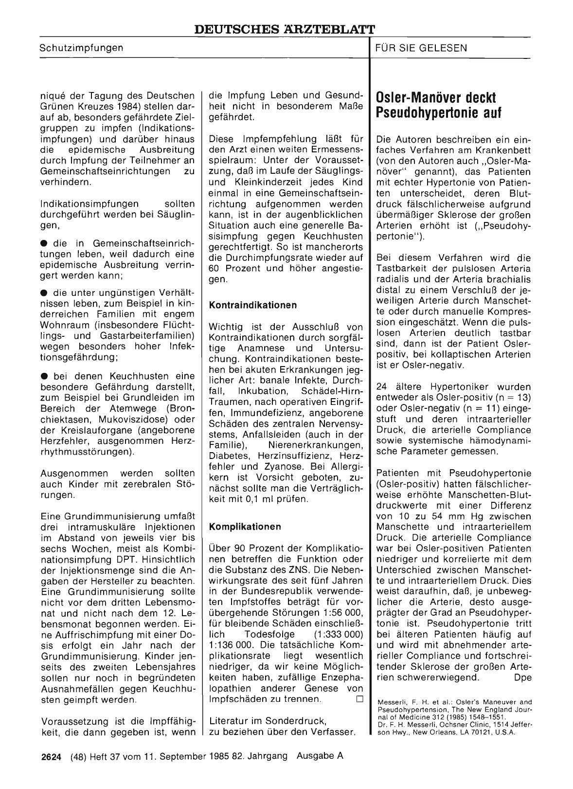 Vorschauseite 1: Osler-Manöver deckt Pseudohypertonie auf