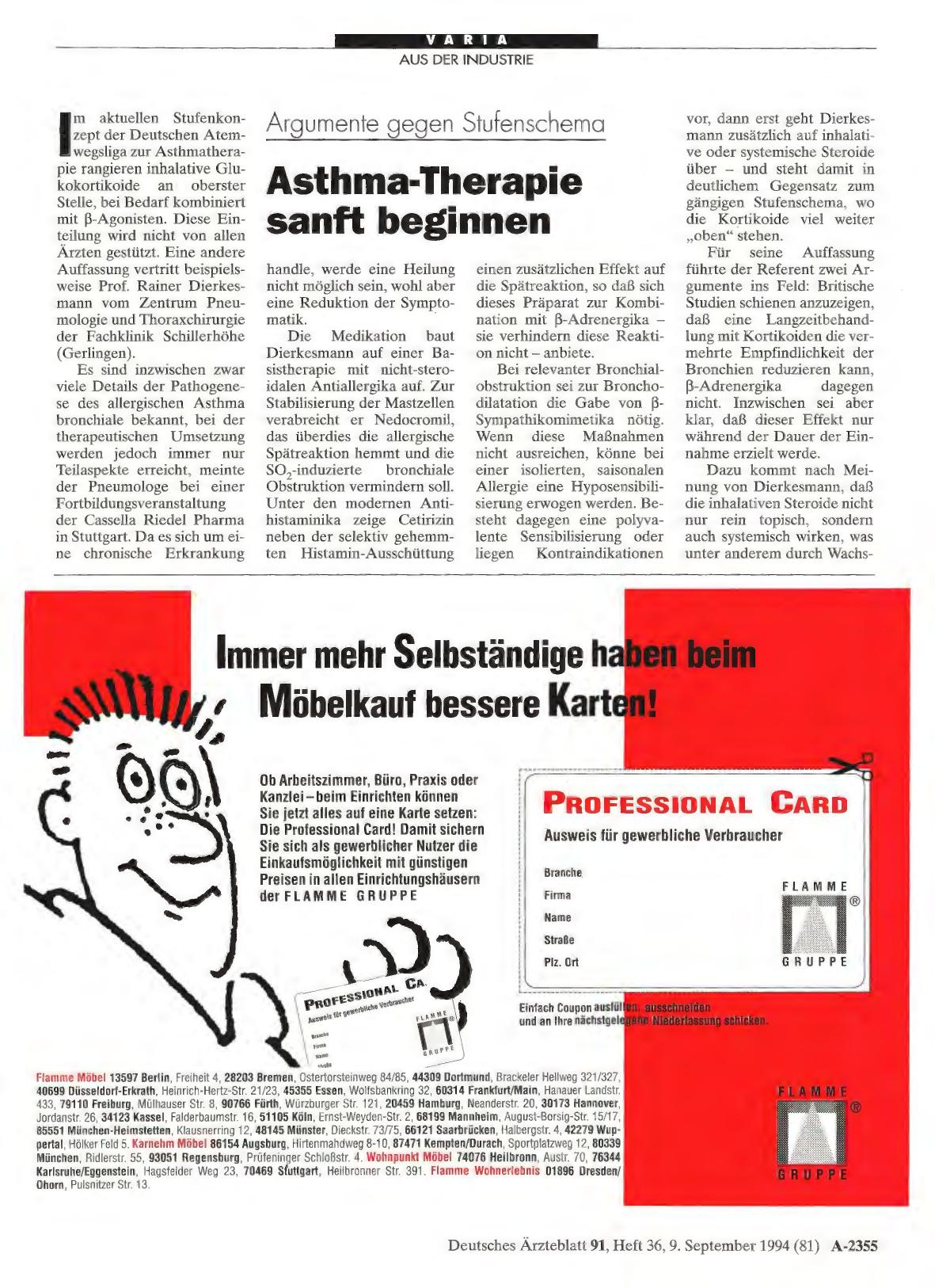 Vorschauseite 1: Argumente gegen Stufenschema: Asthma-Therapie sanft beginnen