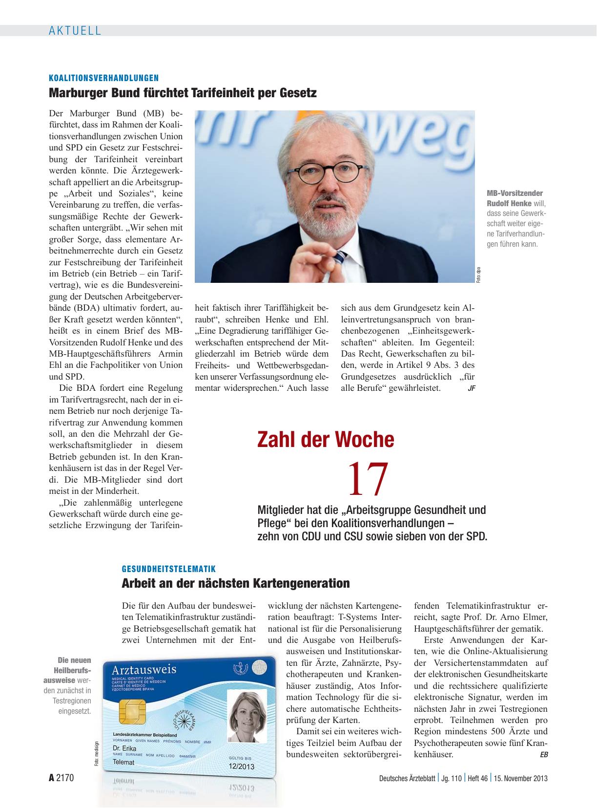 Vorschauseite 1: Zahl der Woche 17