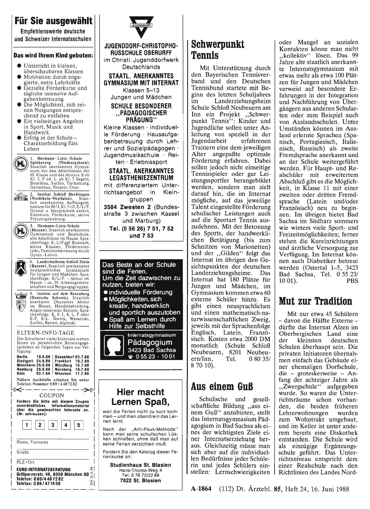 Vorschauseite 1: Schwerpunkt Tennis