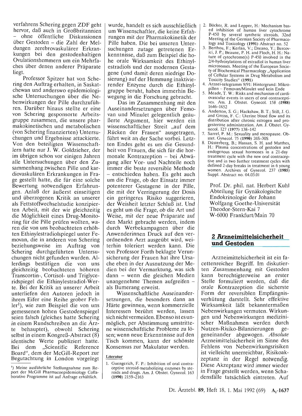 Vorschauseite 1: Gestoden: 2 Arzneimittelsicherheit und Gestoden