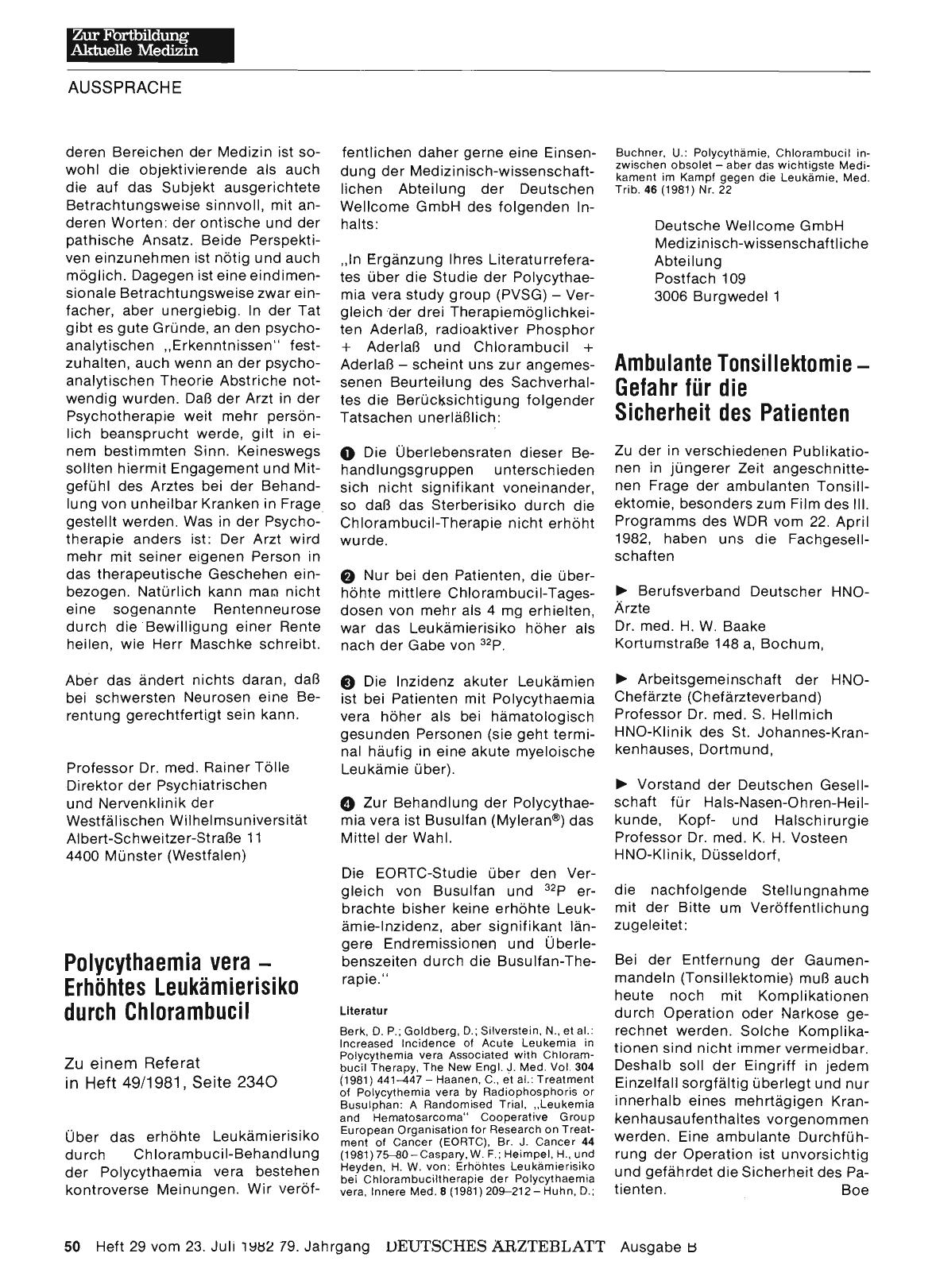 Vorschauseite 1: Ambulante TonsillektomieGefahr für die Sicherheit des Patienten