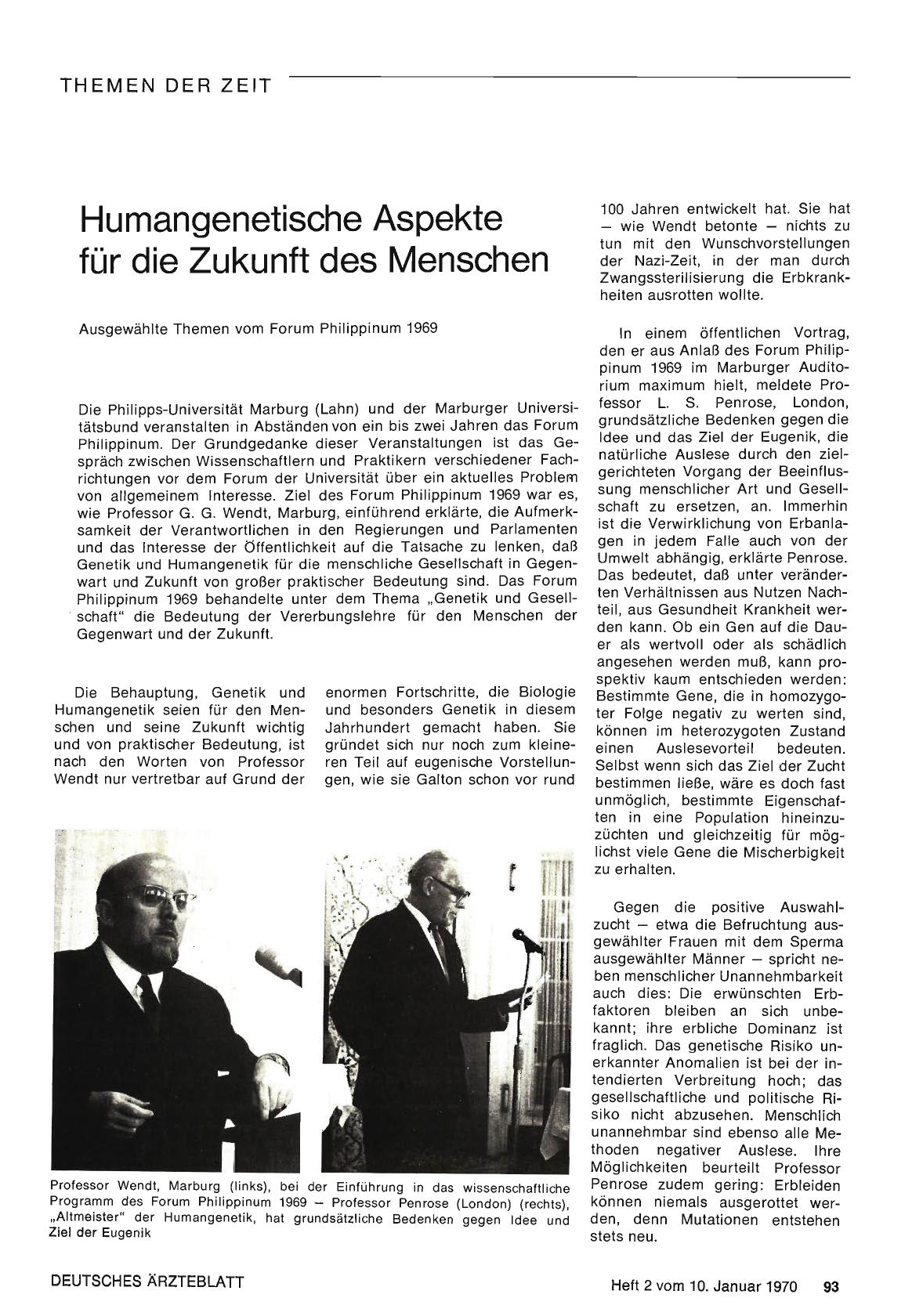 Vorschauseite 1: Humangenetische Aspekte für die Zukunft des Menschen