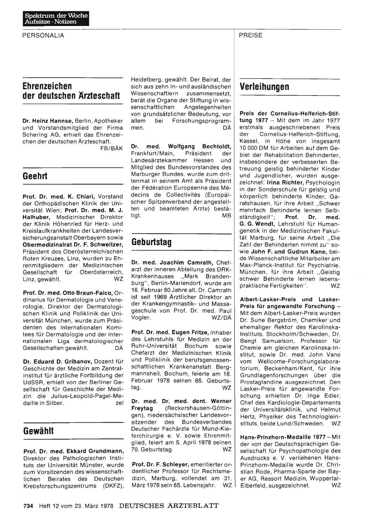 Vorschauseite 1: Geehrt