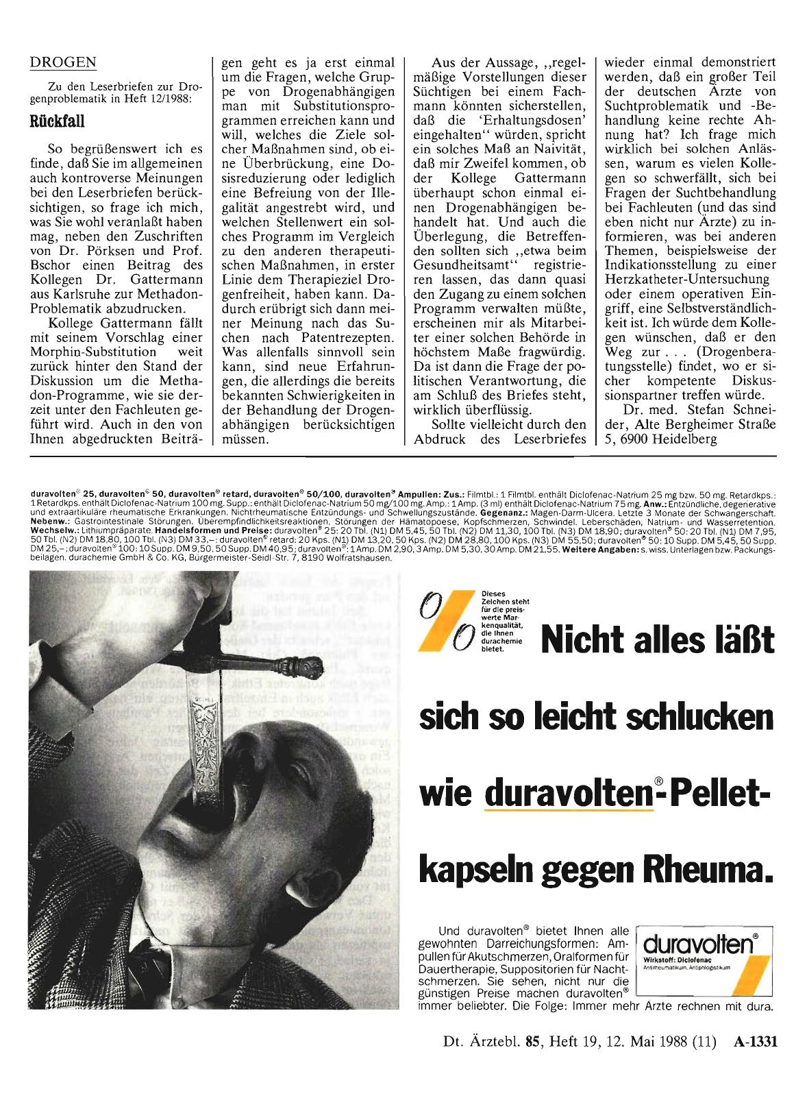 Vorschauseite 1: DROGEN: Rückfall