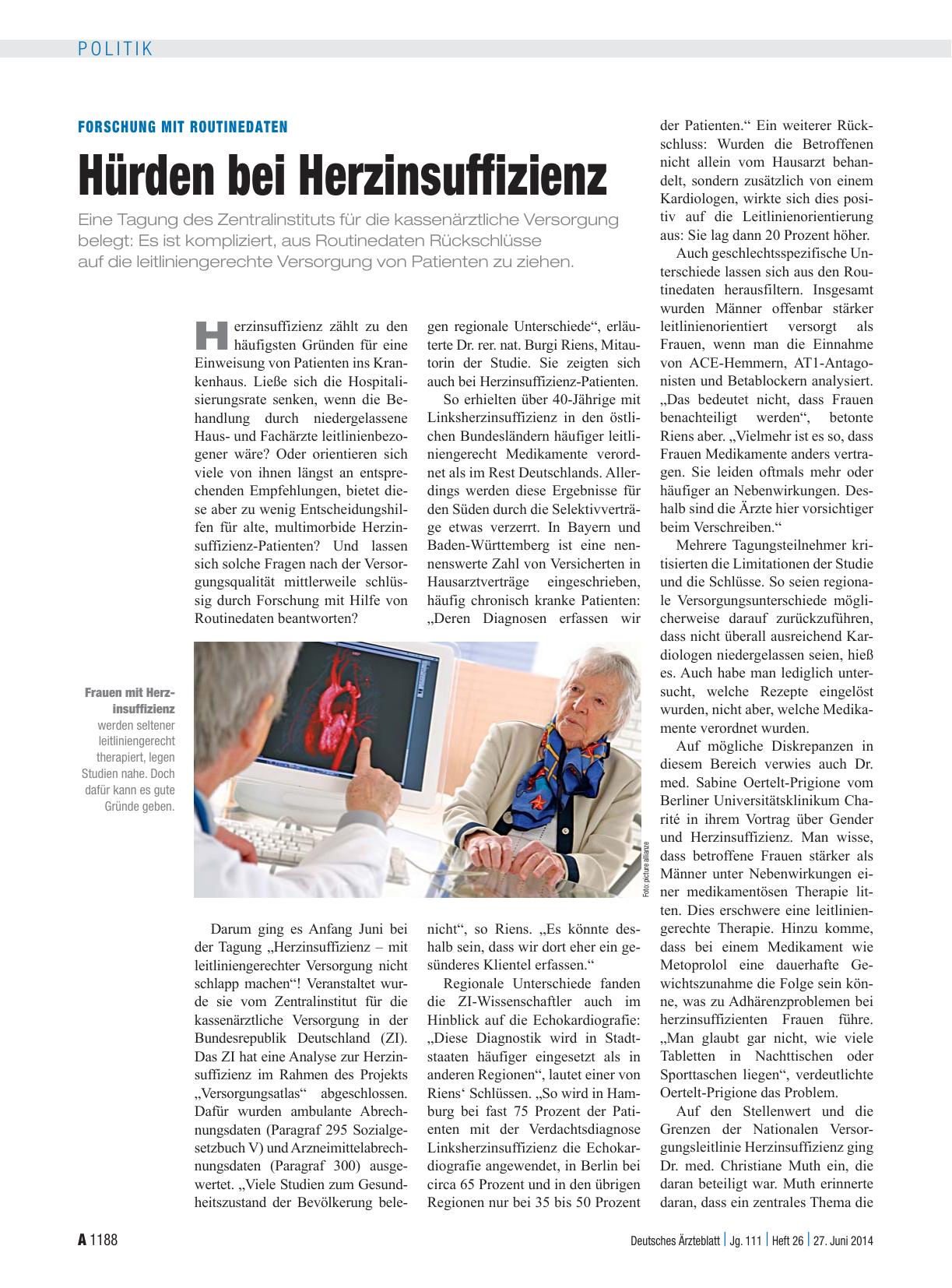 Vorschauseite 1: Forschung mit Routinedaten: Hürden bei Herzinsuffizienz