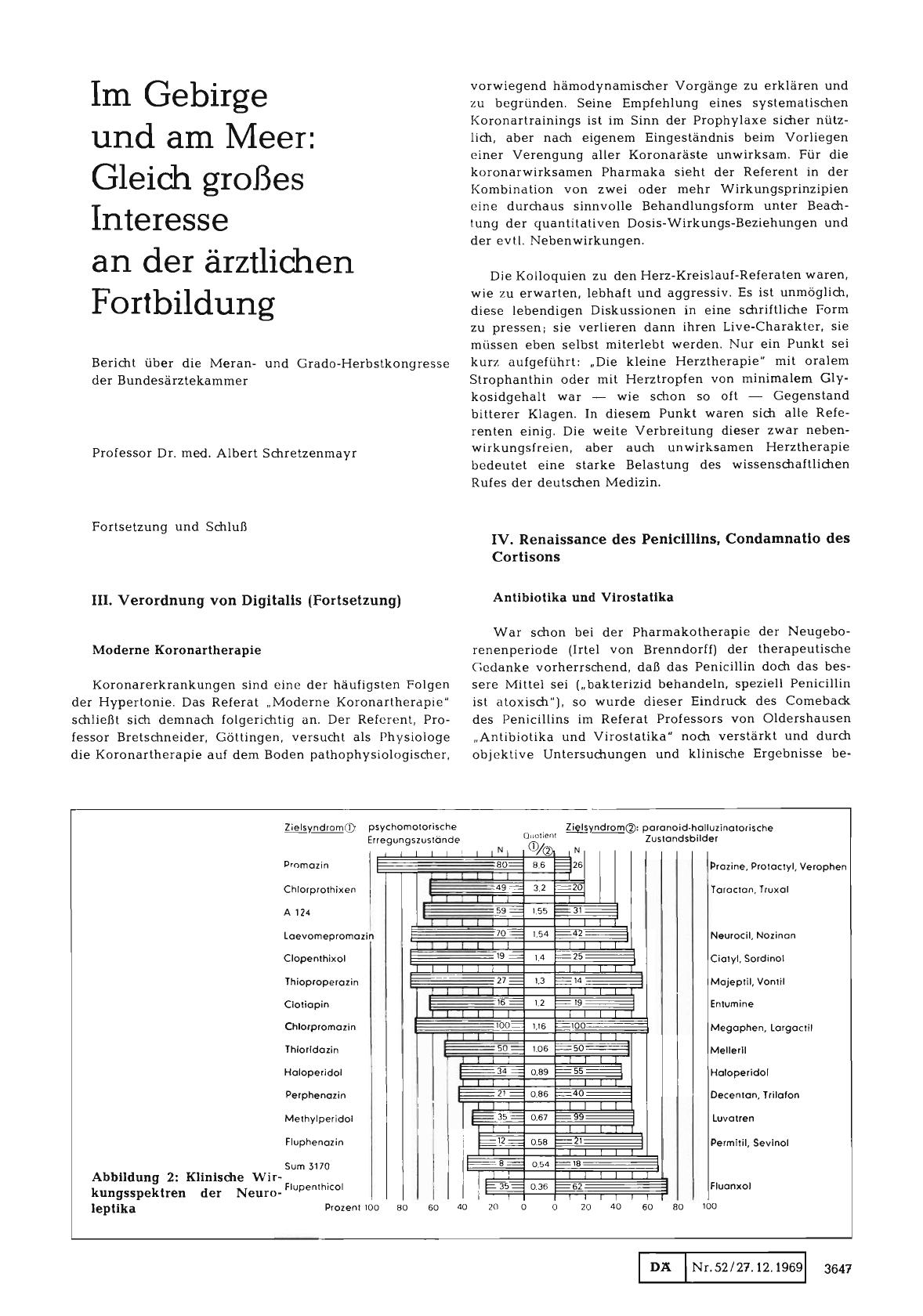 Vorschauseite 1: Im Gebirge und am Meer: Gleich großes Interesse an der ärztlichen Fortbildung Bericht über die Meranund Grado-Herbstkongresse der Bundesärztekammer (Fortsetzung und Schluß I. )