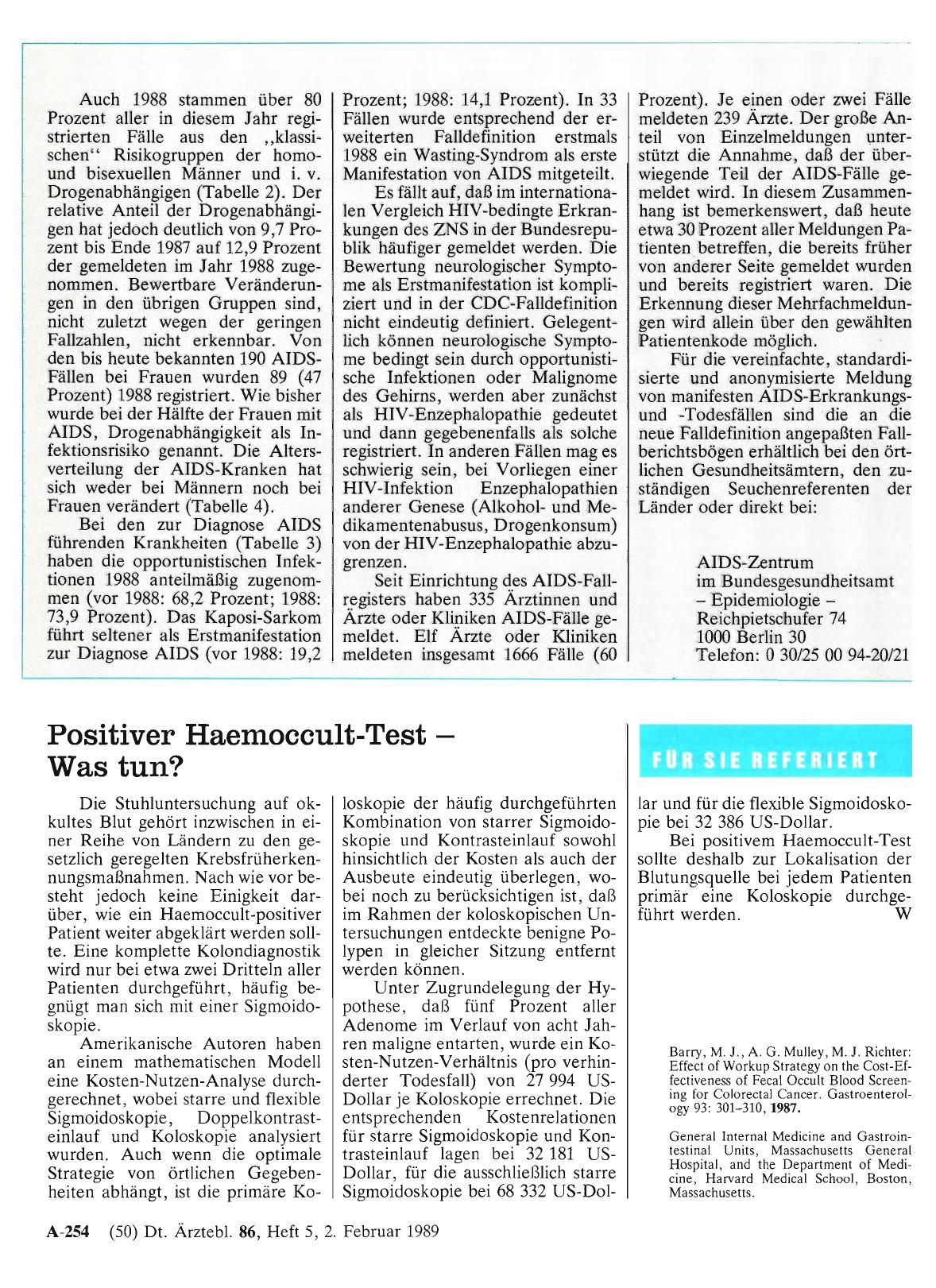 Vorschauseite 1: Positiver Haemoccult-Test — Was tun?