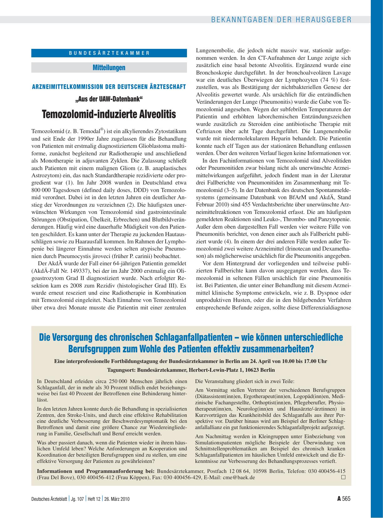 Vorschauseite 1: Die Versorgung des chronischen Schlaganfallpatienten – wie können unterschiedliche Berufsgruppen zum Wohle des Patienten effektiv zusammenarbeiten?