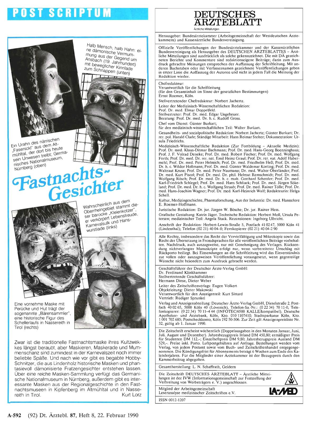 Vorschauseite 1: Fastnachts-Gesichter