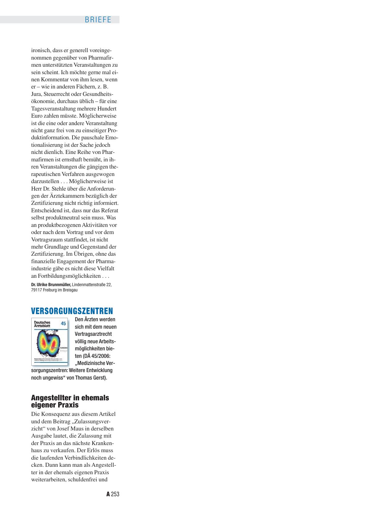 Vorschauseite 1: Versorgungszentren: Angestellter in ehemals eigener Praxis