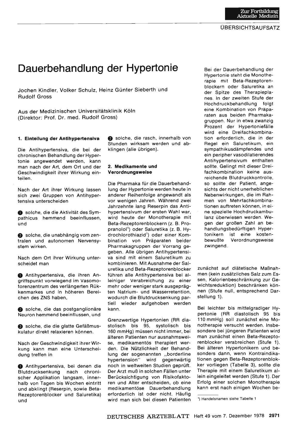 Vorschauseite 1: Dauerbehandlung der Hypertonie