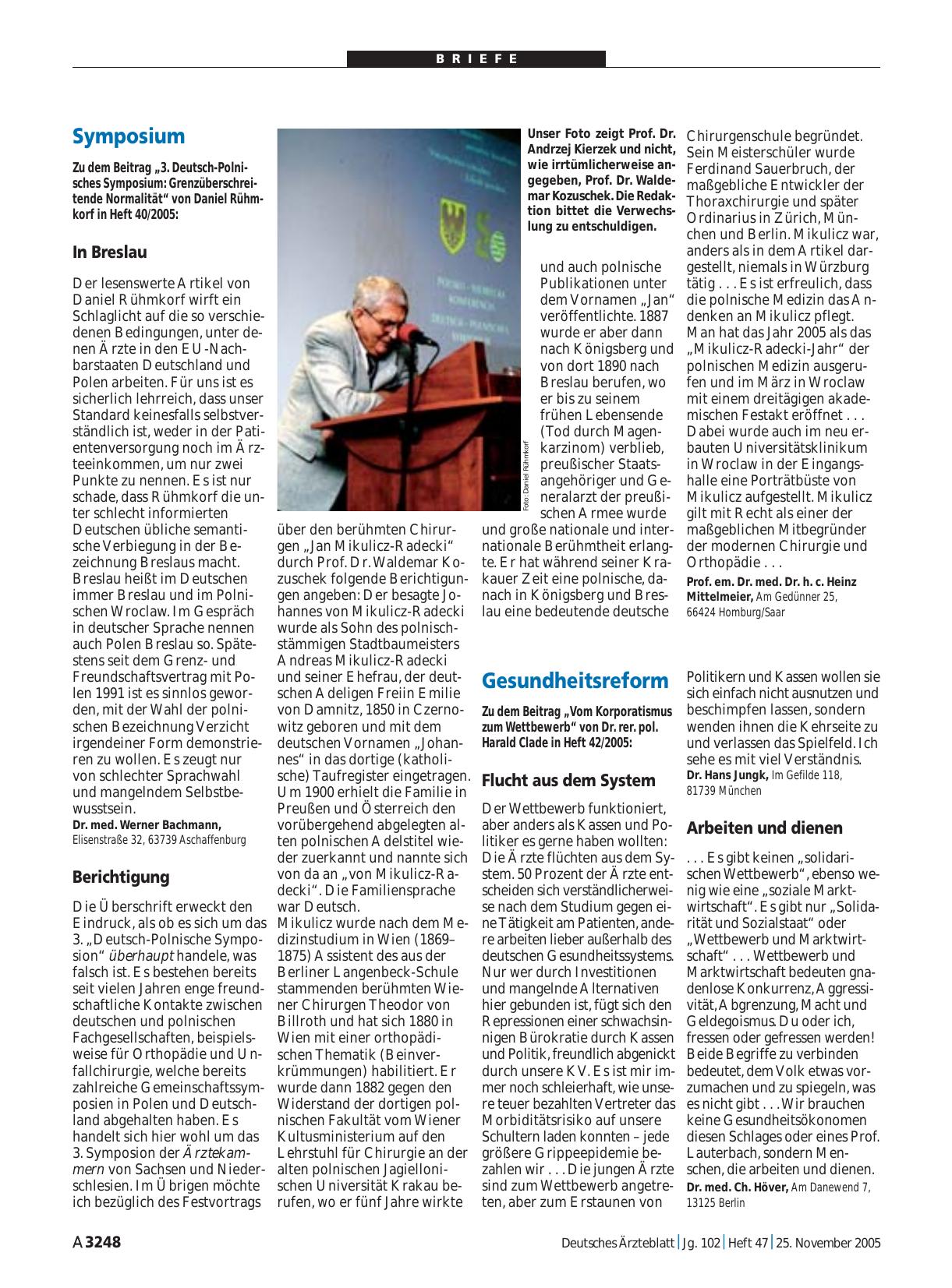Vorschauseite 1: Symposium: Berichtigung